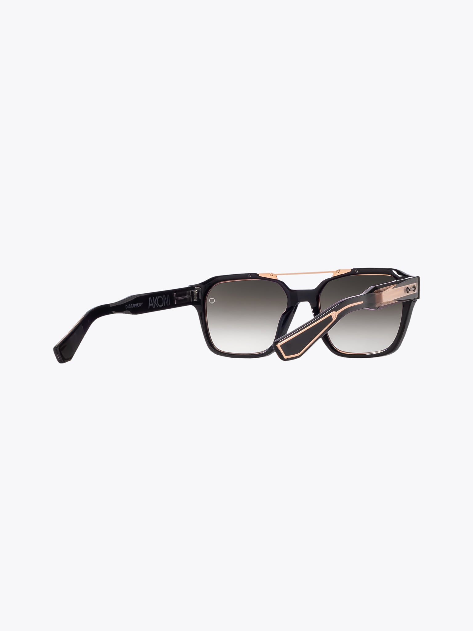 AKONI Discovery — Sunglasses — Black three-quarter back view