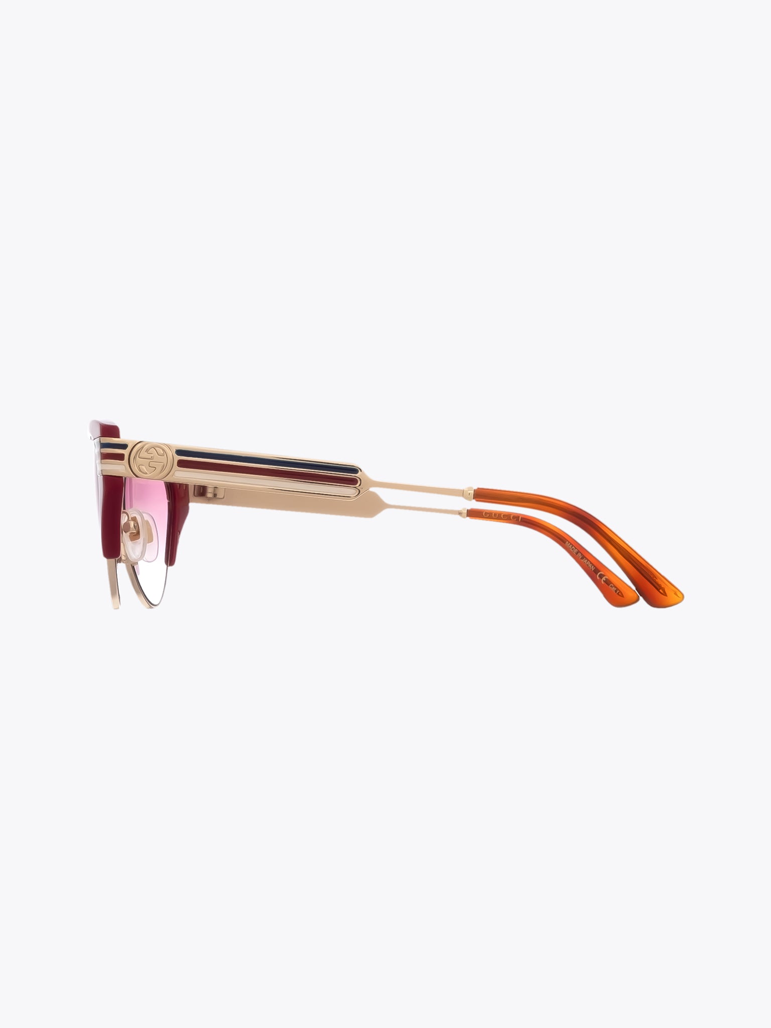 GUCCI EYEWEAR GG0522S Red/Gold Cat-Eye Sunglasses - APODEP.com