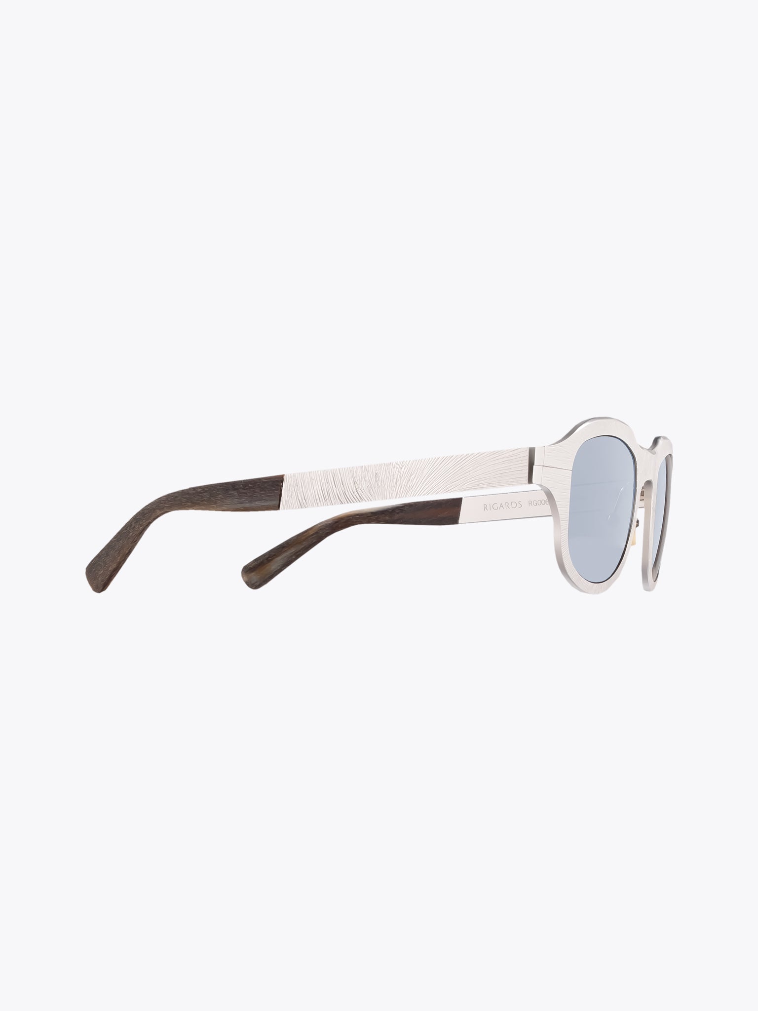 Rigards Metalloid Chrome Sanjuro Sunglasses (RG0062AL)—Side View