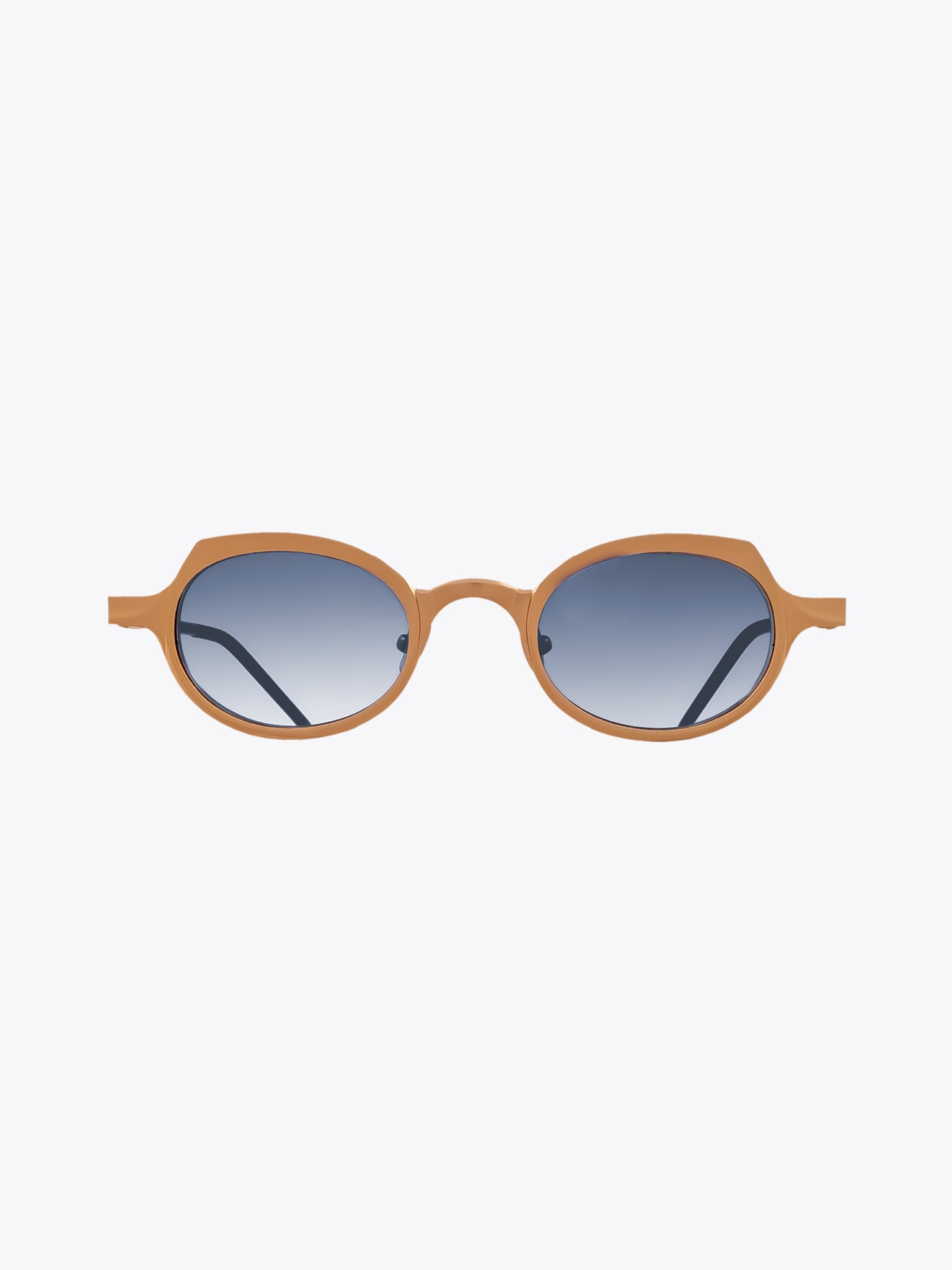 Rigards Metalloid Gold Matte Sunglasses (RG0090AL)—Front View