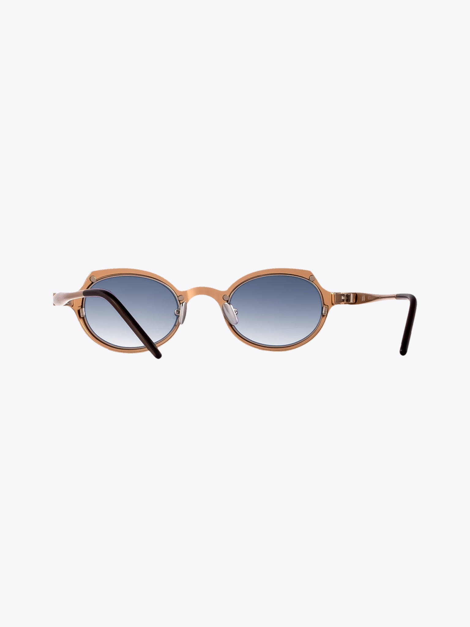 Rigards Metalloid Gold Matte Sunglasses (RG0090AL)—Inside View