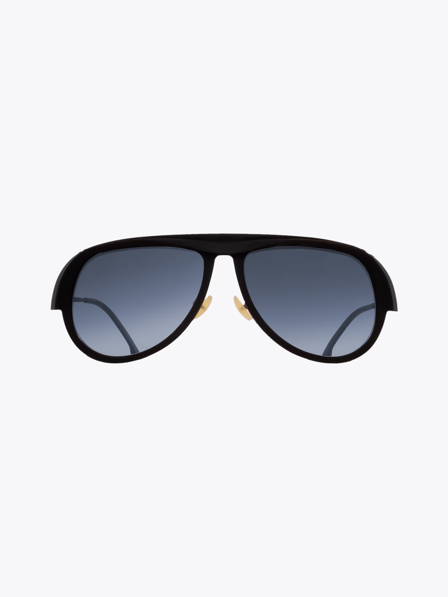 Rigards Genuine Horn Black Sunglasses (RG0099)—Front View