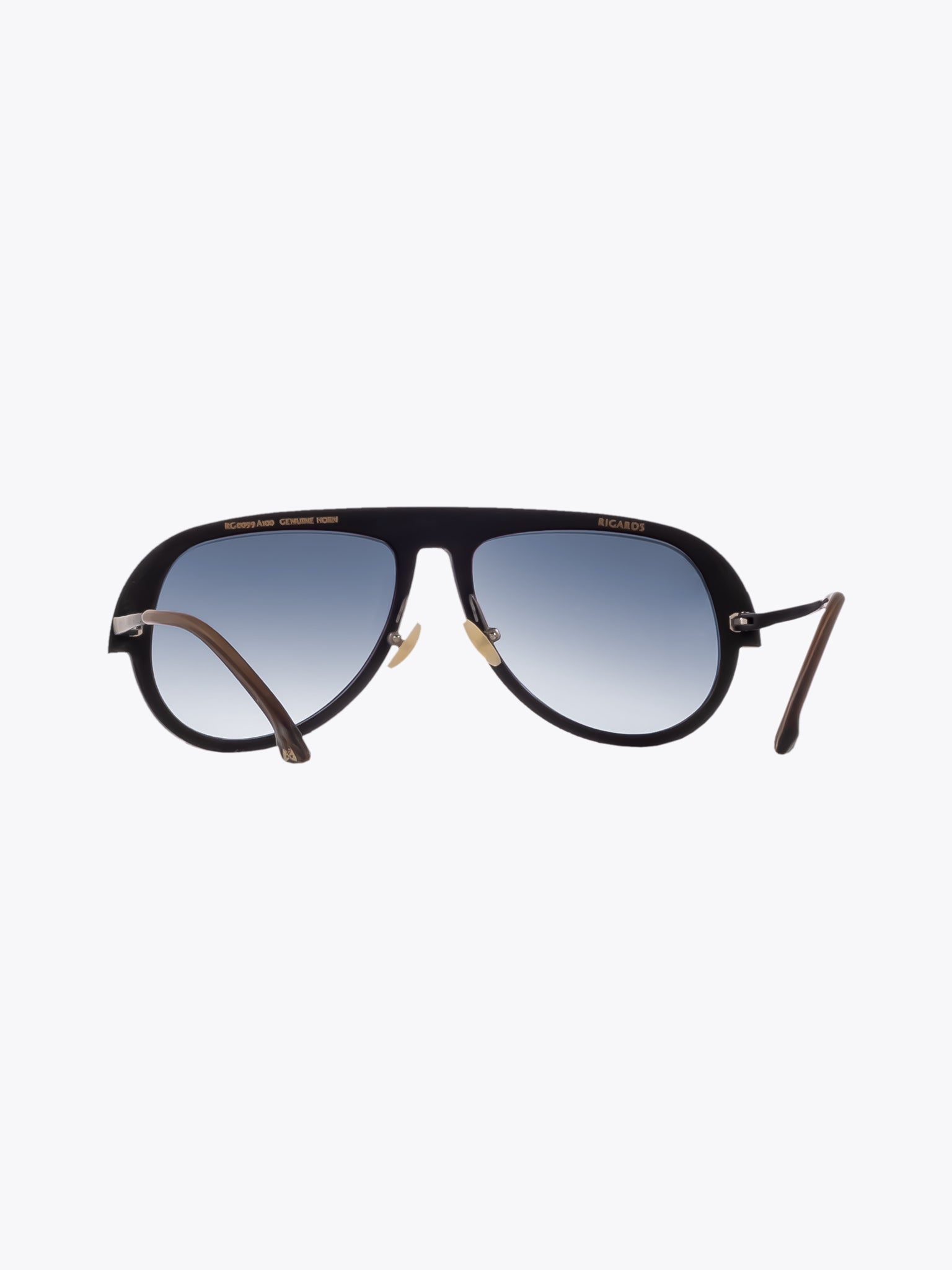 Rigards Genuine Horn Black Sunglasses (RG0099)—Inside View