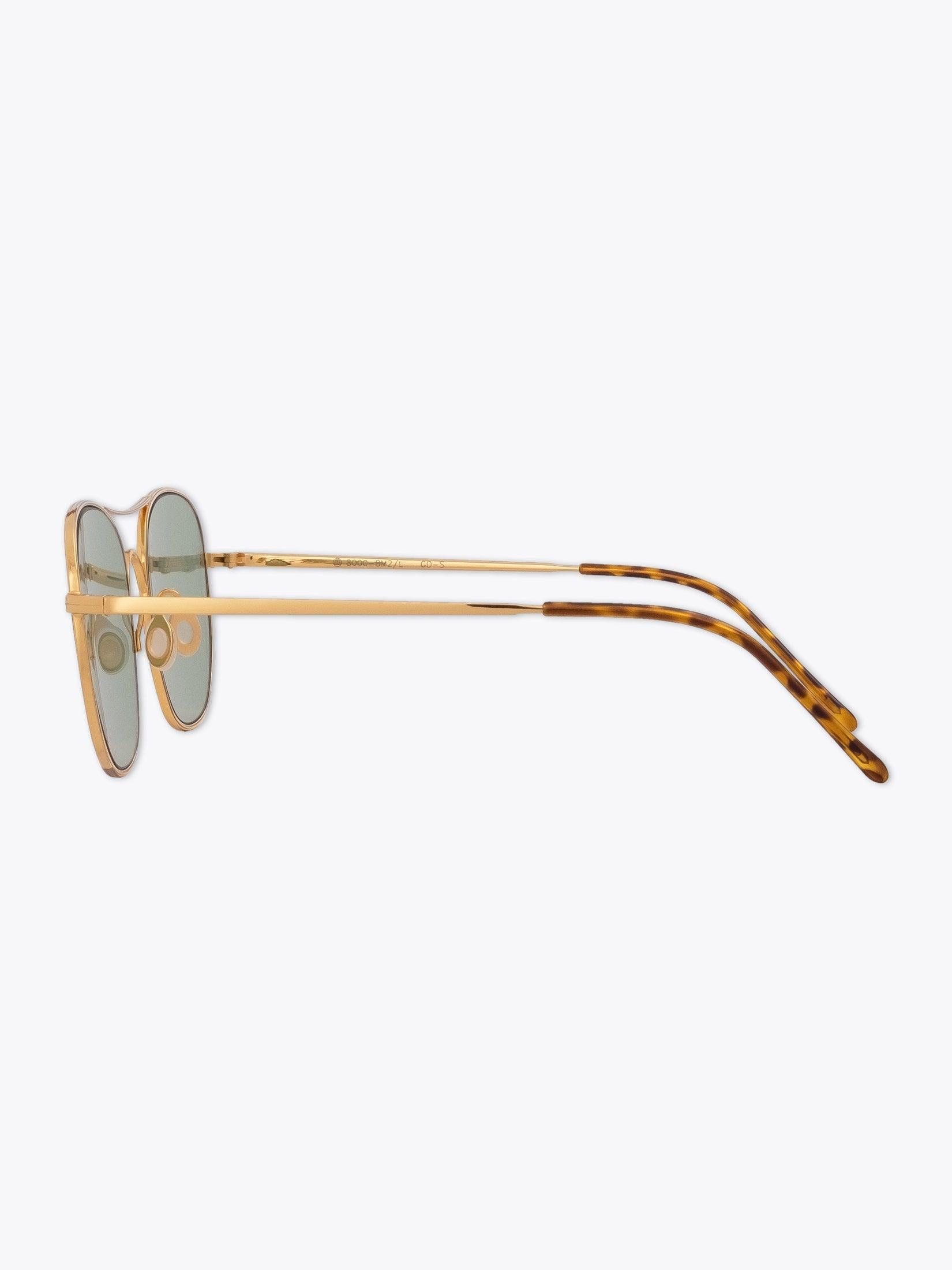 8000 Eyewear 8M2/L Square Gold-Tone Sunglasses - APODEP.com