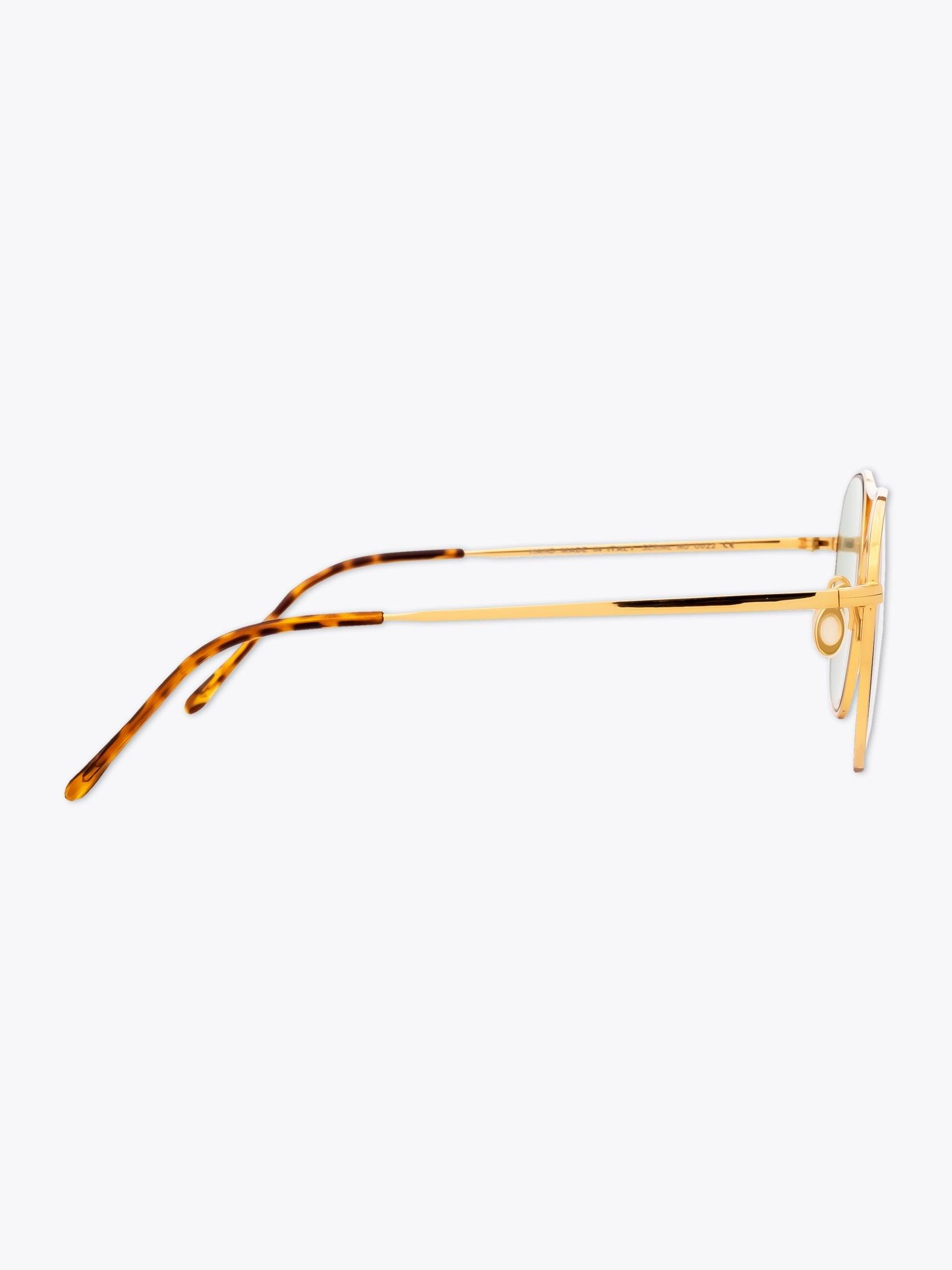 8000 Eyewear 8M2/L Square Gold-Tone Sunglasses - APODEP.com