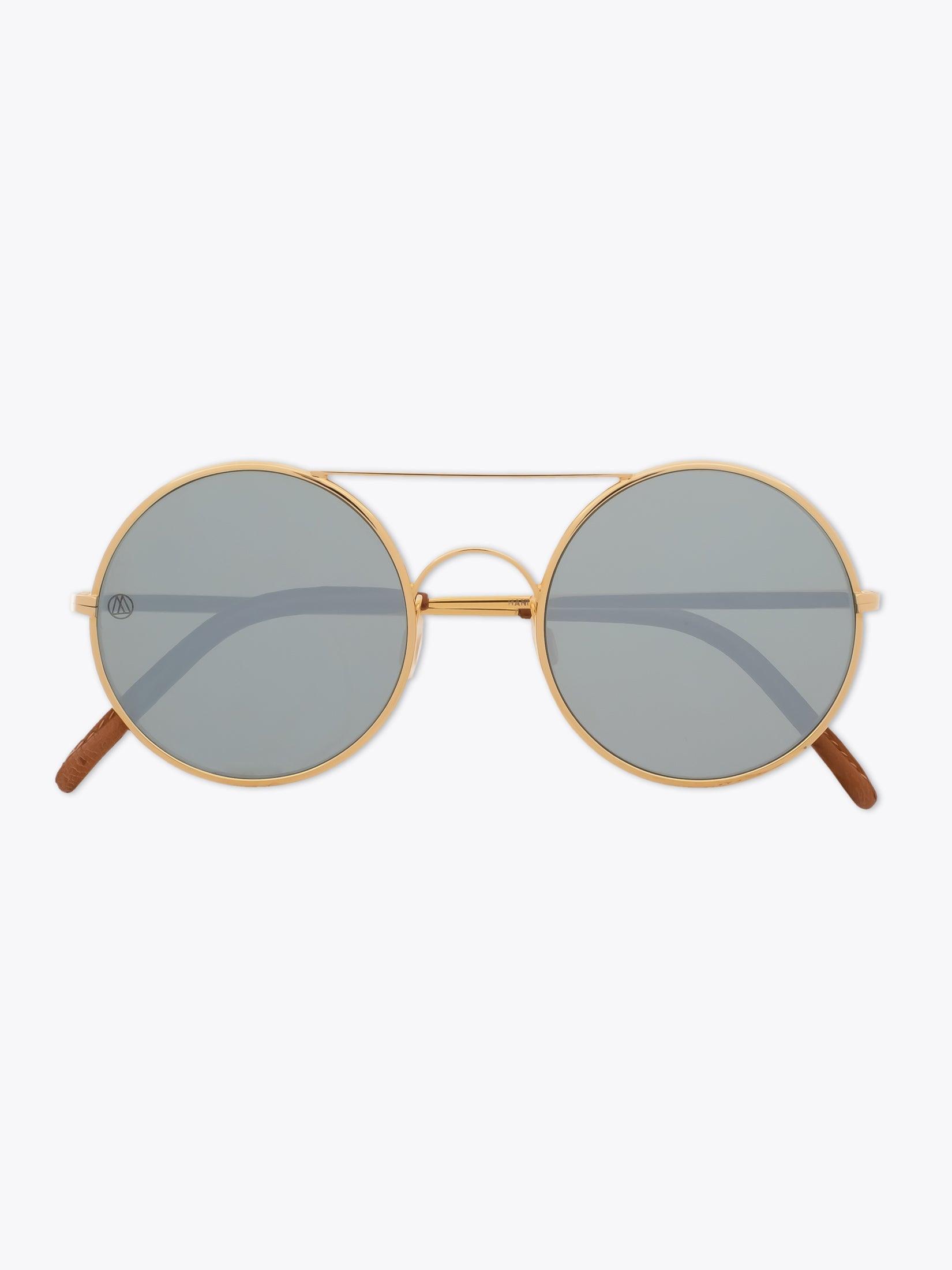 8000 Eyewear 8M4 Gold-Tone Round Sunglasses - APODEP.com