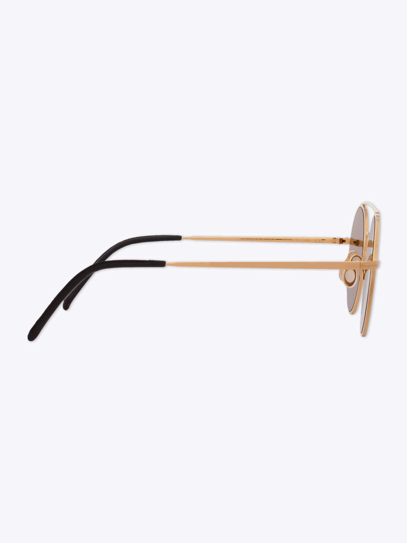 8000 Eyewear 8M6 14K Gold-Plated Round Sunglasses - APODEP.com