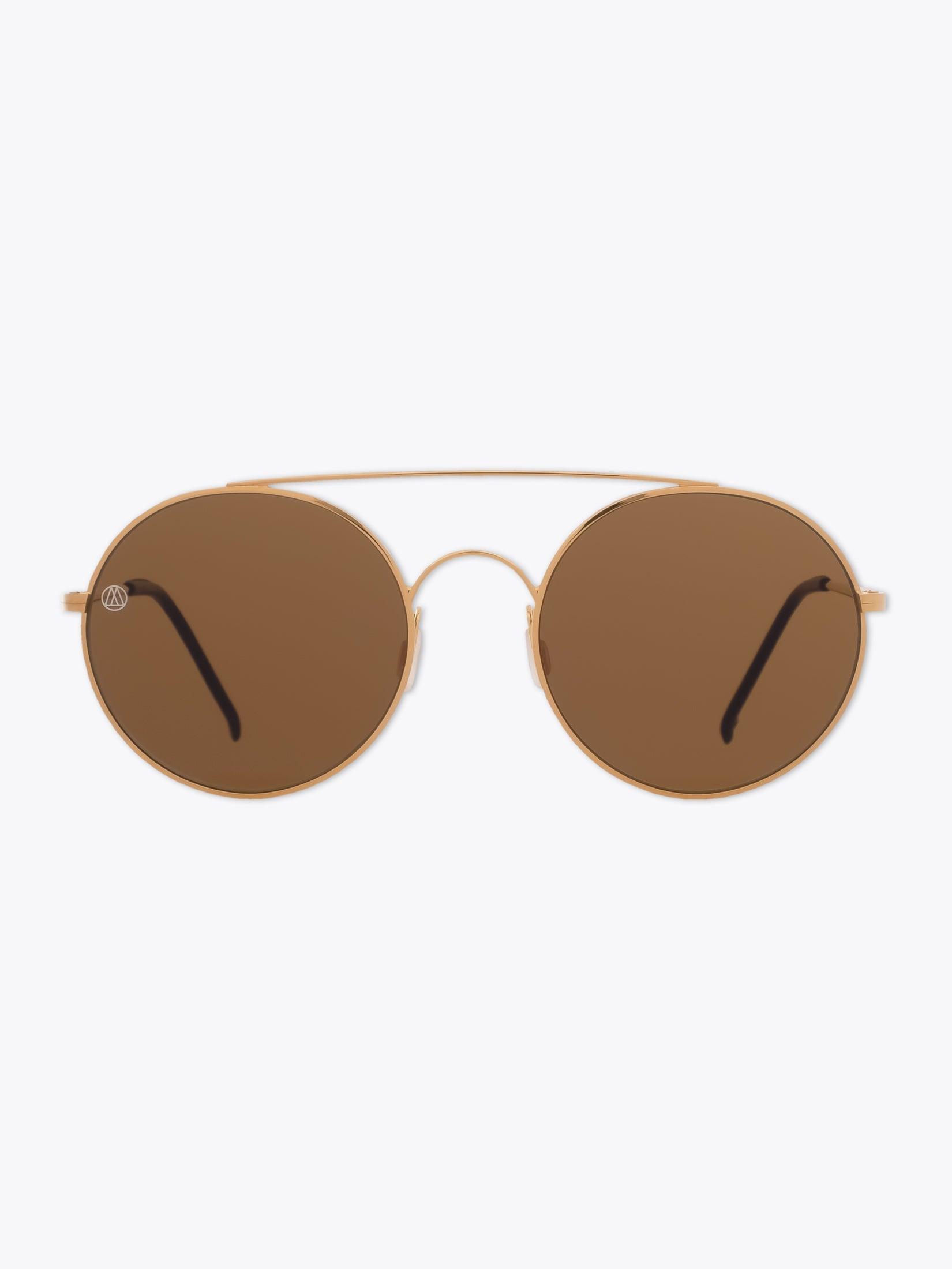 8000 Eyewear 8M6 Gold-Tone Round Sunglasses - APODEP.com