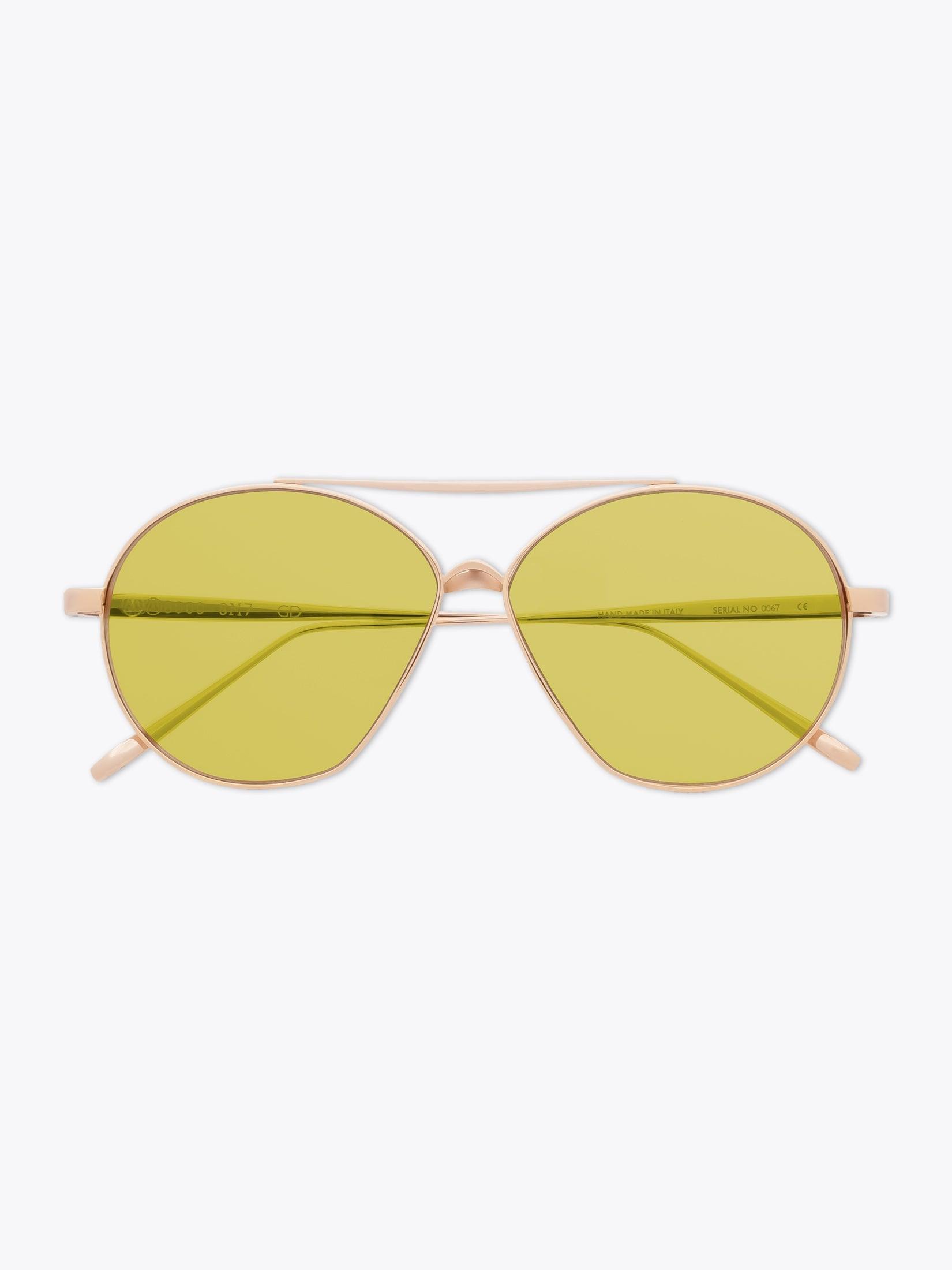 8000 Eyewear 8M7 Gold-Tone Pilot Sunglasses - APODEP.com