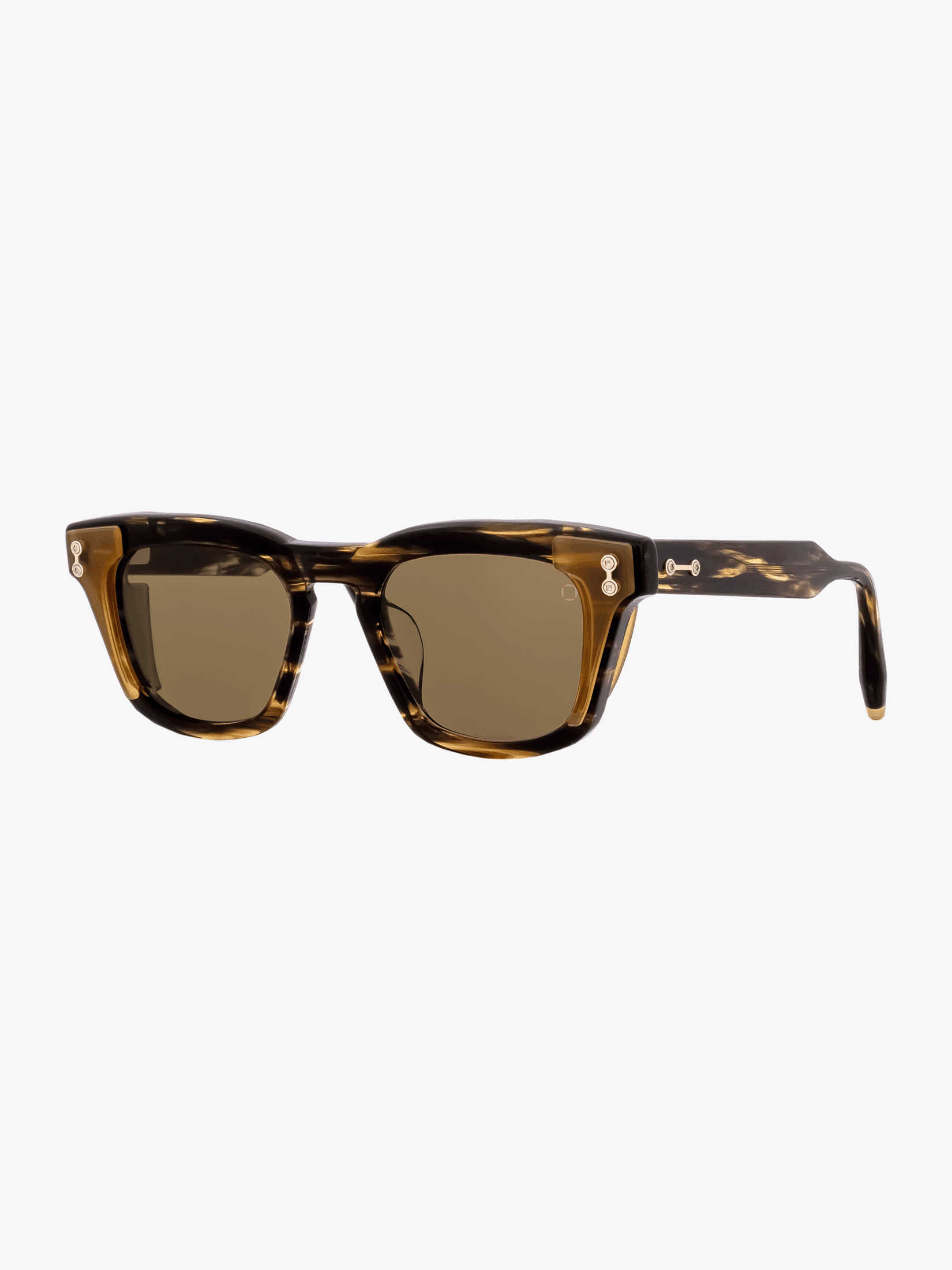 AKONI Ara — Sunglasses — Dark Tortoise three-quarter view