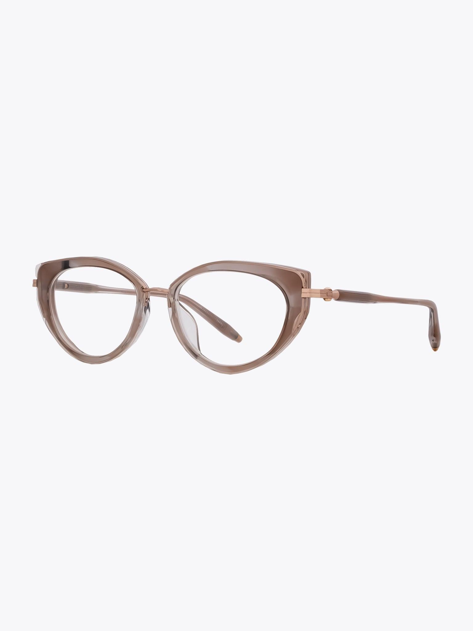 AKONI Athena — Eyeglasses — Nude Grey three-quarter view