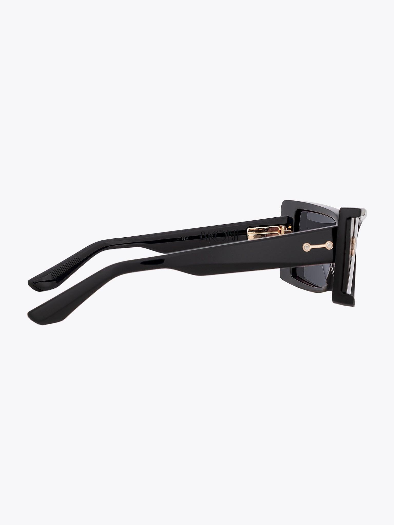 AKONI Lynx — Sunglasses — Solid Black side view