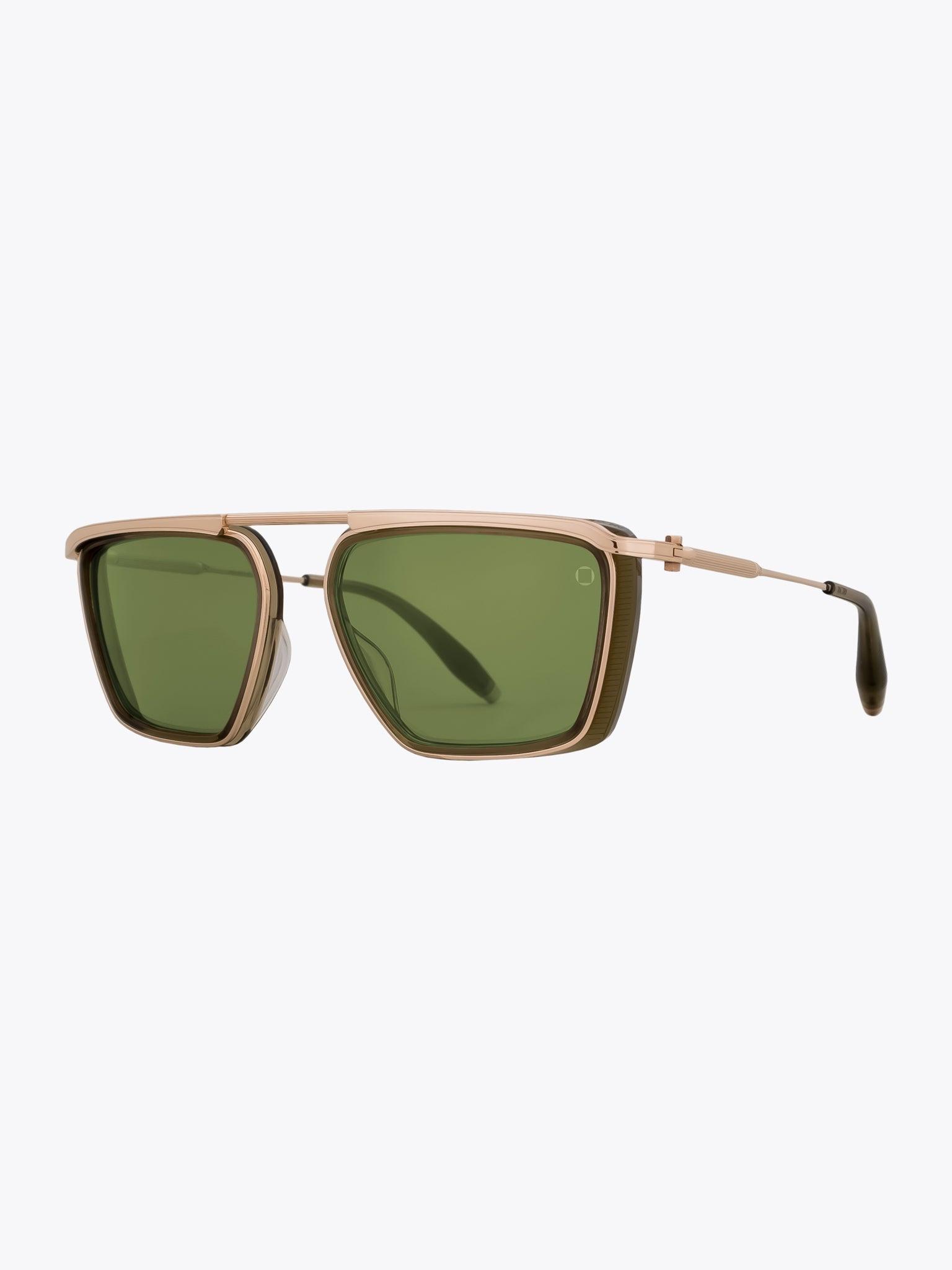 AKONI Ulysses — Sunglasses — Dark Olive three-quarter view