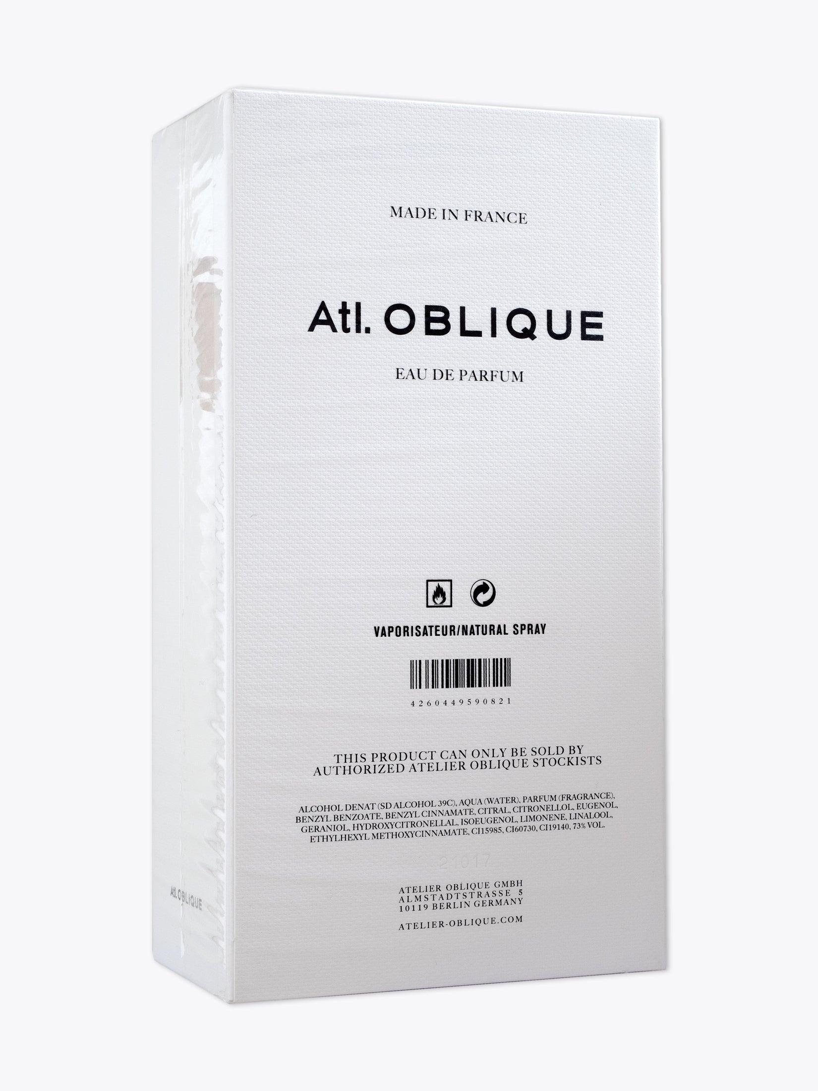 Atl. OBLIQUE Lightfalls — Eau de Parfum — 50ml White paper three-quarter back view