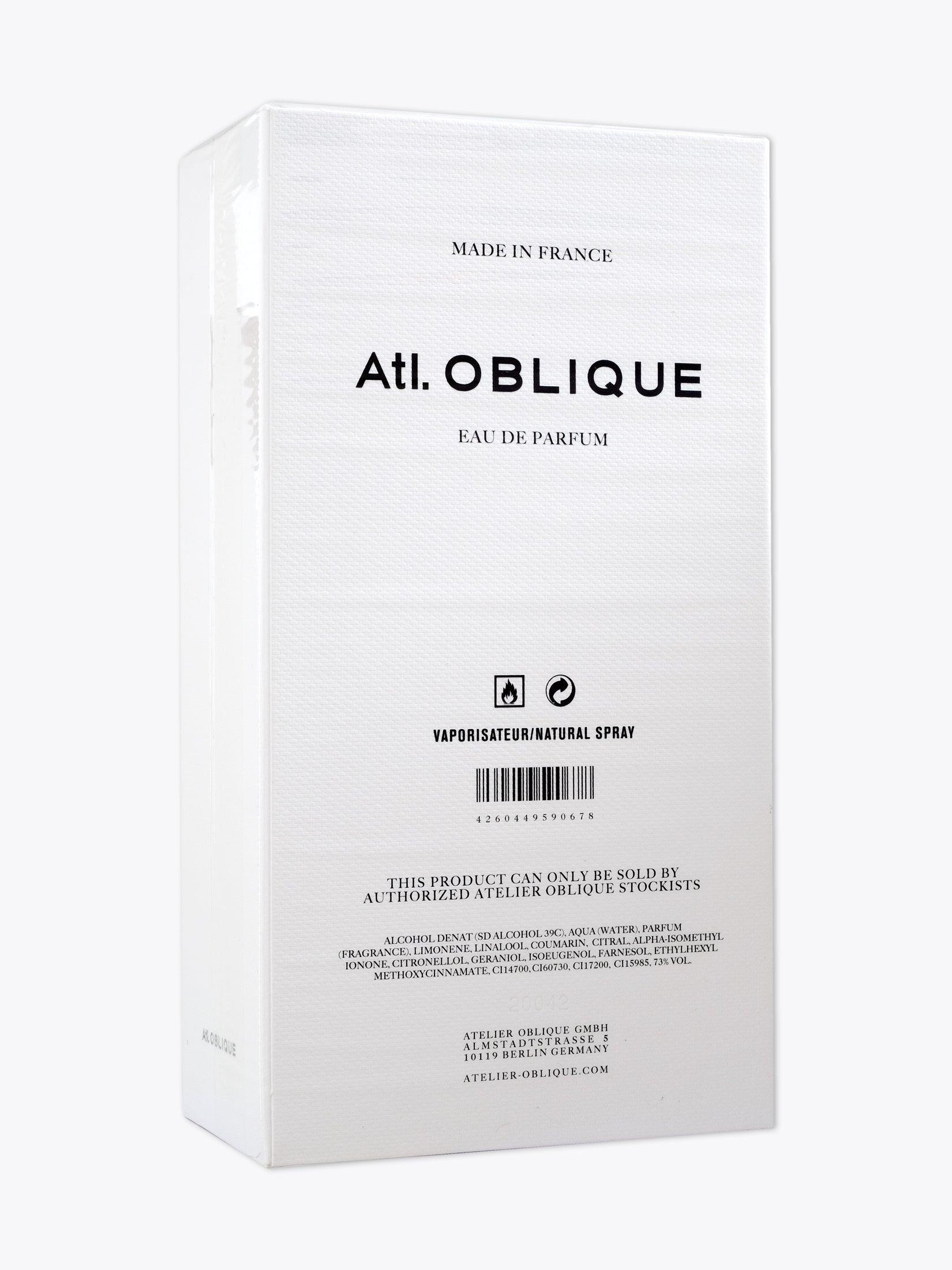 Atl. OBLIQUE Voodoo Flowers — Eau de Parfum — 50ml White paper three-quarter back view