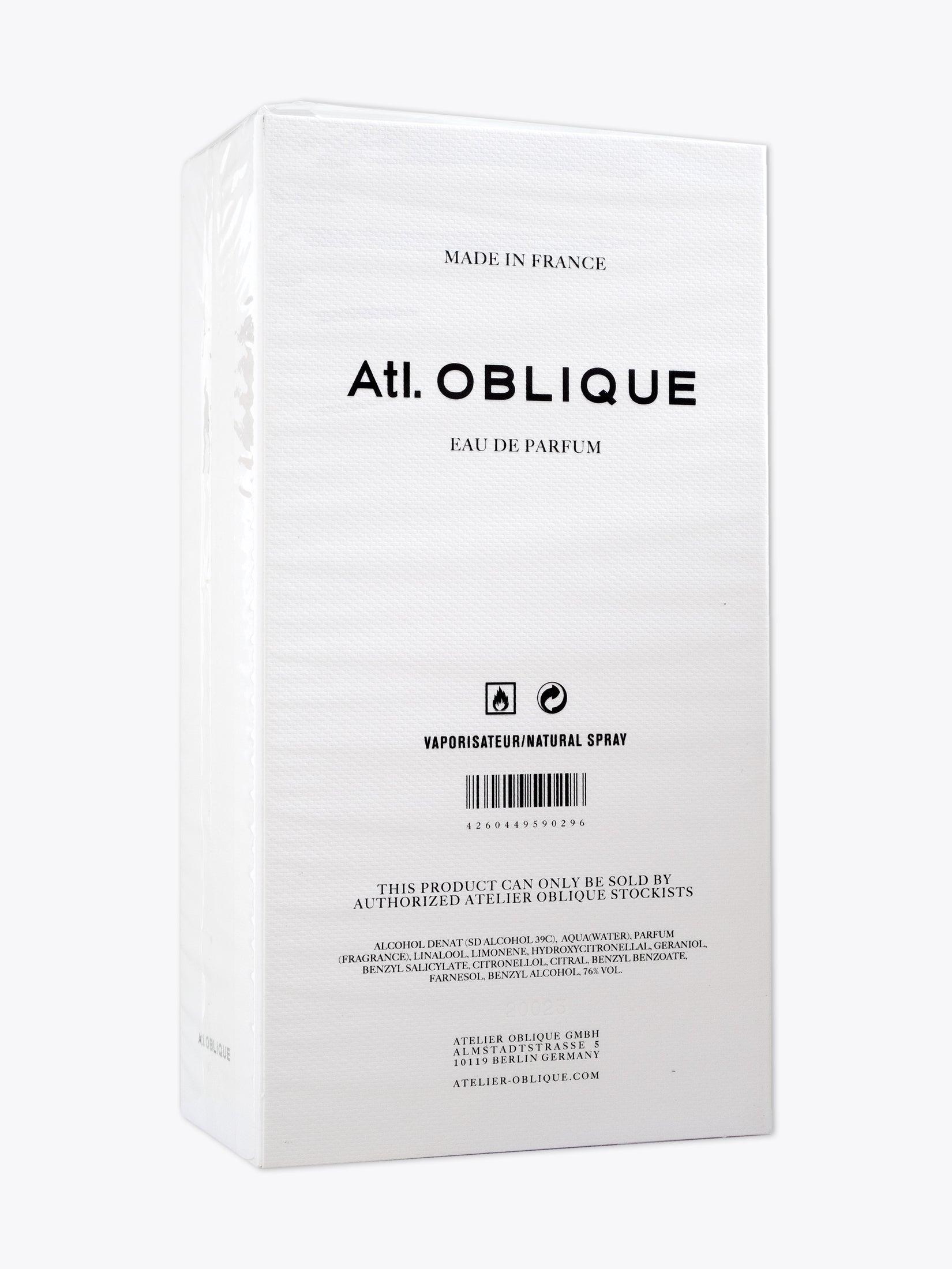 Atl. OBLIQUE White Light — Eau de Parfum — 50ml White paper three-quarter back view