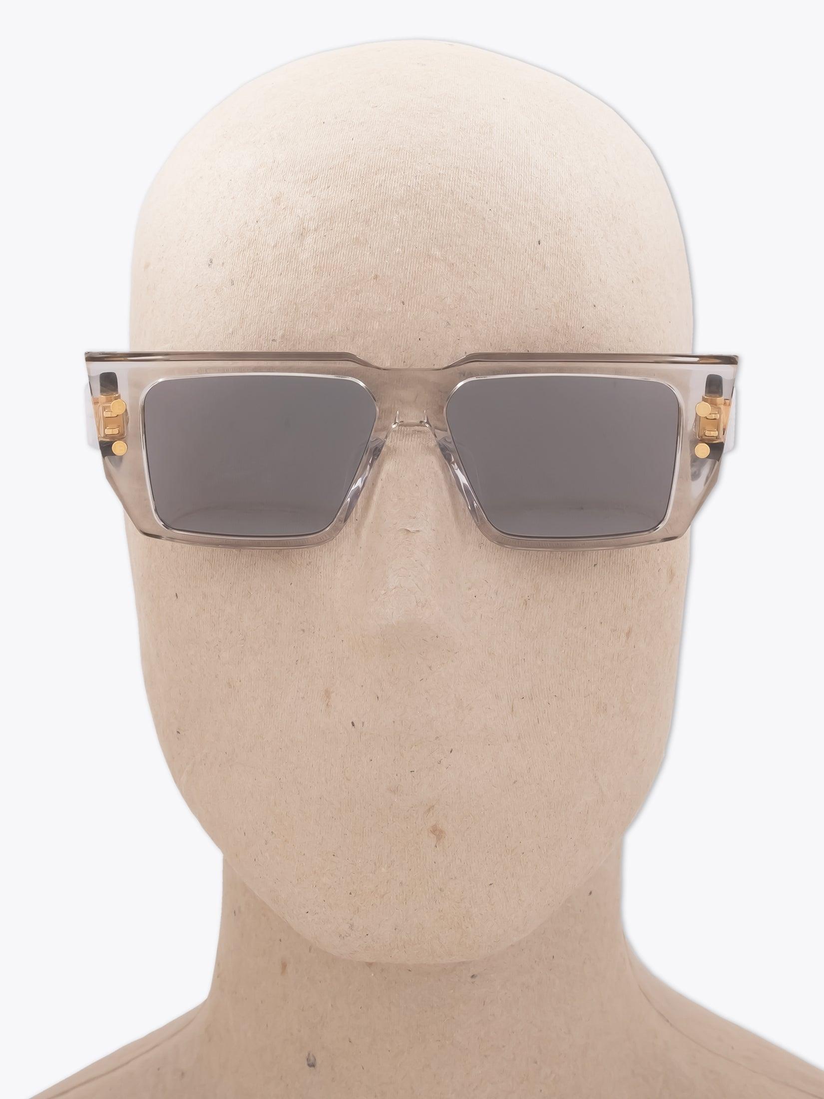 BALMAIN B-VI — Sunglasses — Grey Crystal worn on mannequin front view