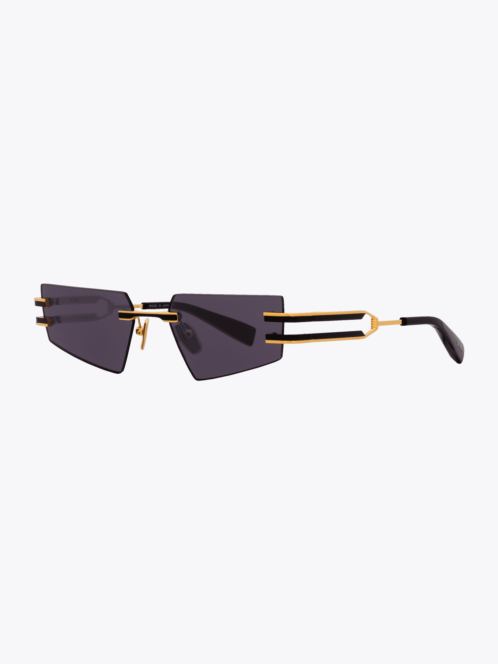 BALMAIN Fixe — Sunglasses — Gold / Black three-quarter view