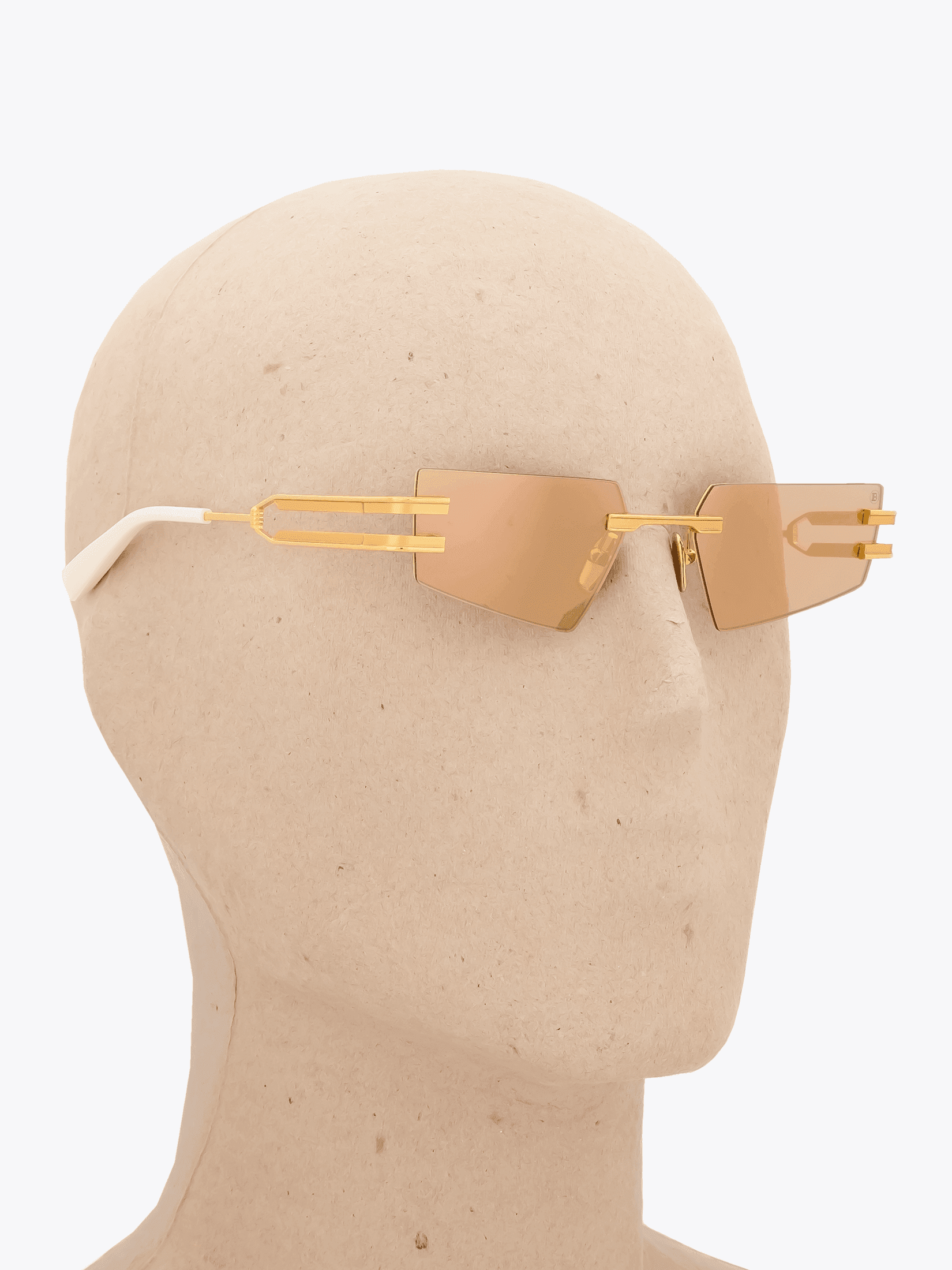 BALMAIN Fixe — Sunglasses — White Gold worn on mannequin