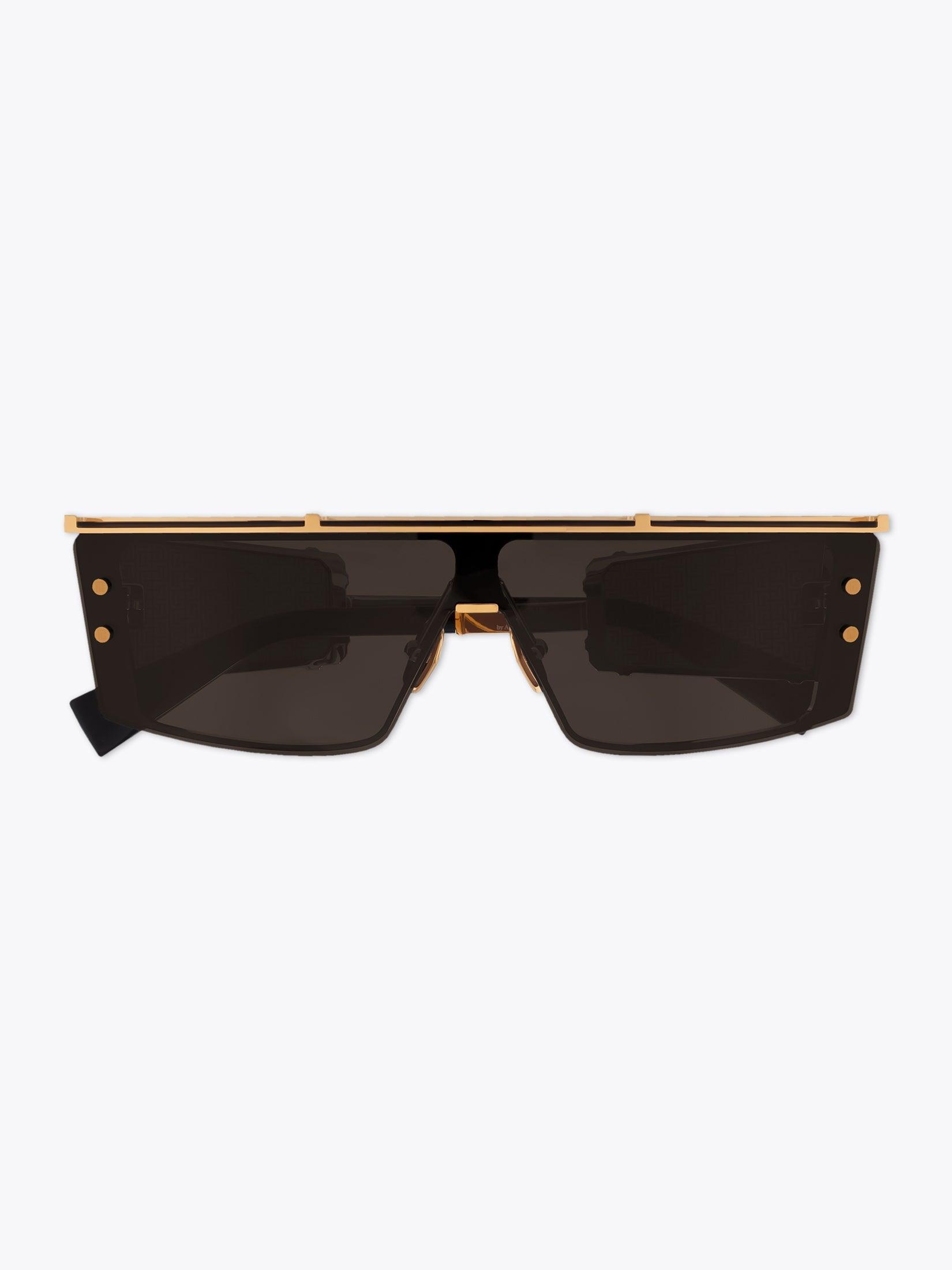 BALMAIN Wonder Boy III — Sunglasses — Gold / Black front view