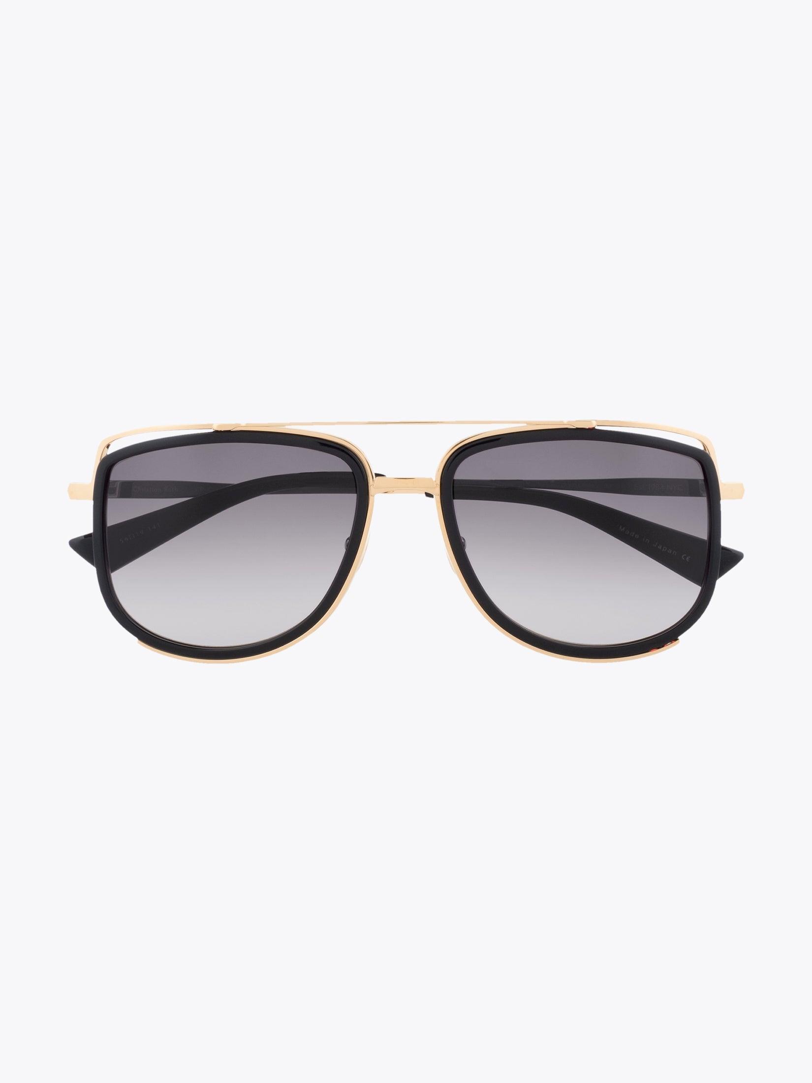 CHRISTIAN ROTH CR-100 Black/Gold Sunglasses - APODEP.com