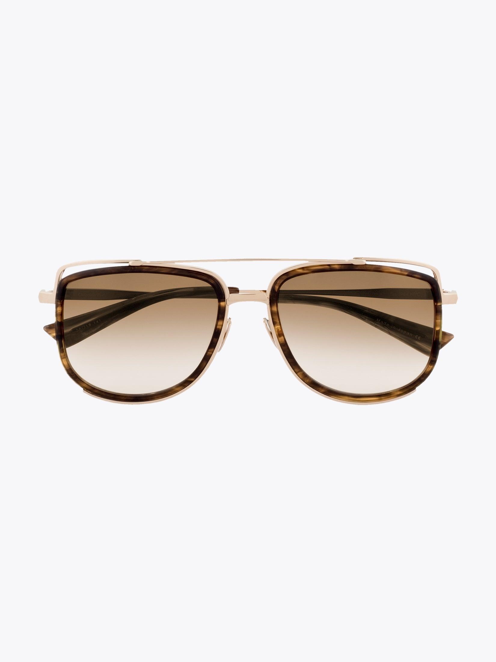 CHRISTIAN ROTH CR-100 Brown/Gold Sunglasses - APODEP.com