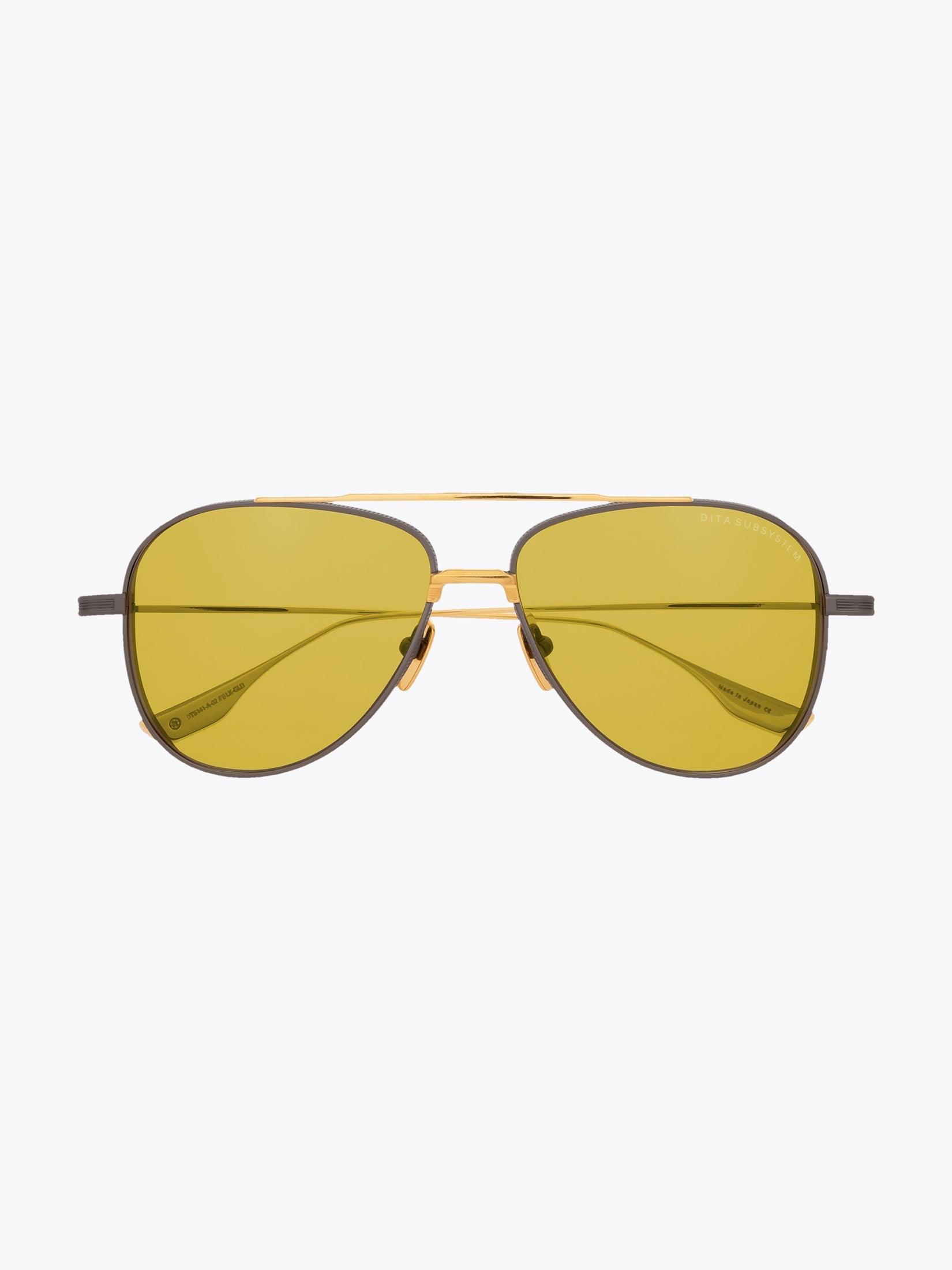 Dita Subsystem Black Iron/Gold Sunglasses (DTS 141) — Front View