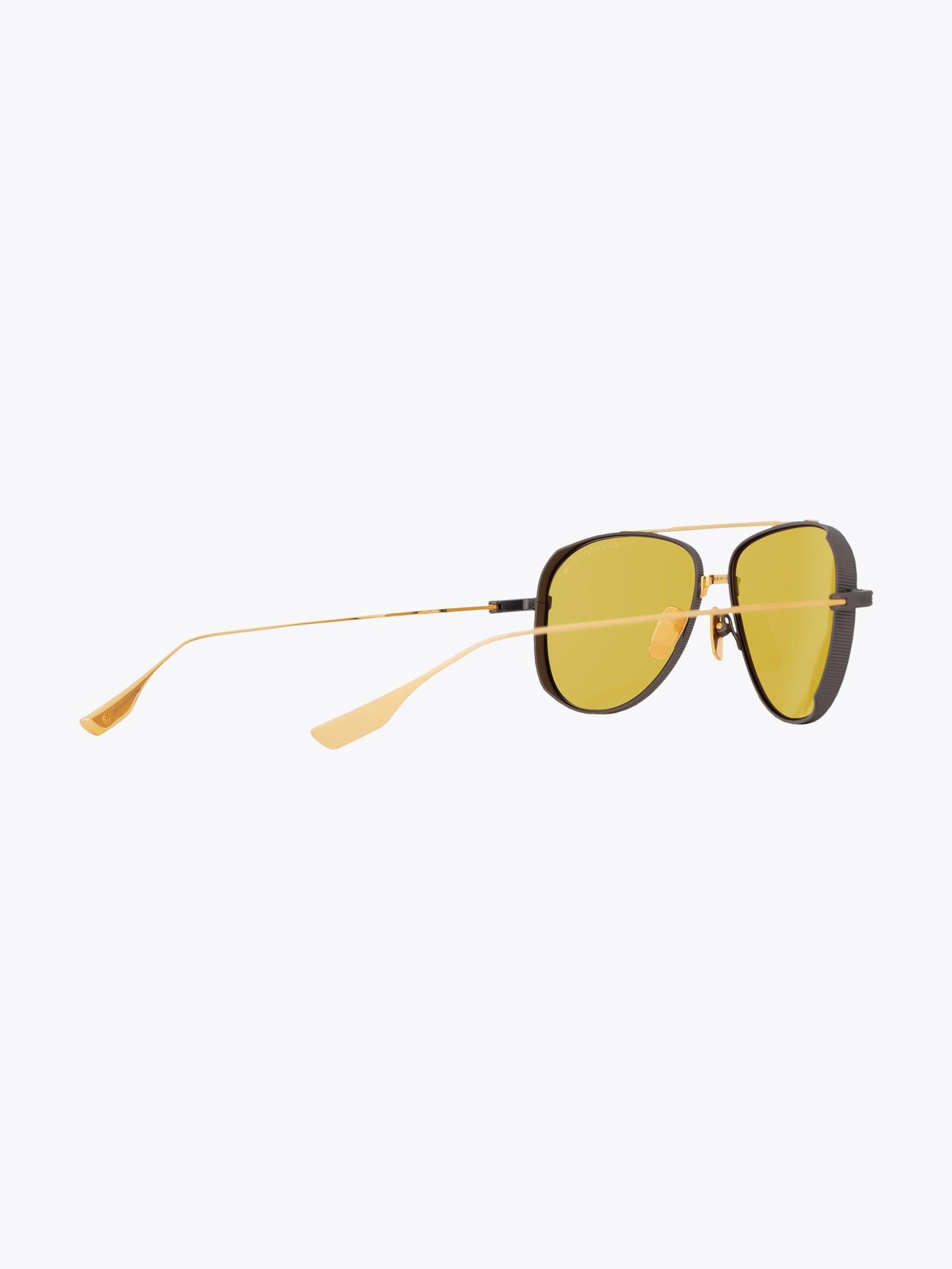 Dita Subsystem Black Iron/Gold Sunglasses (DTS 141) — Three-quarter Back View