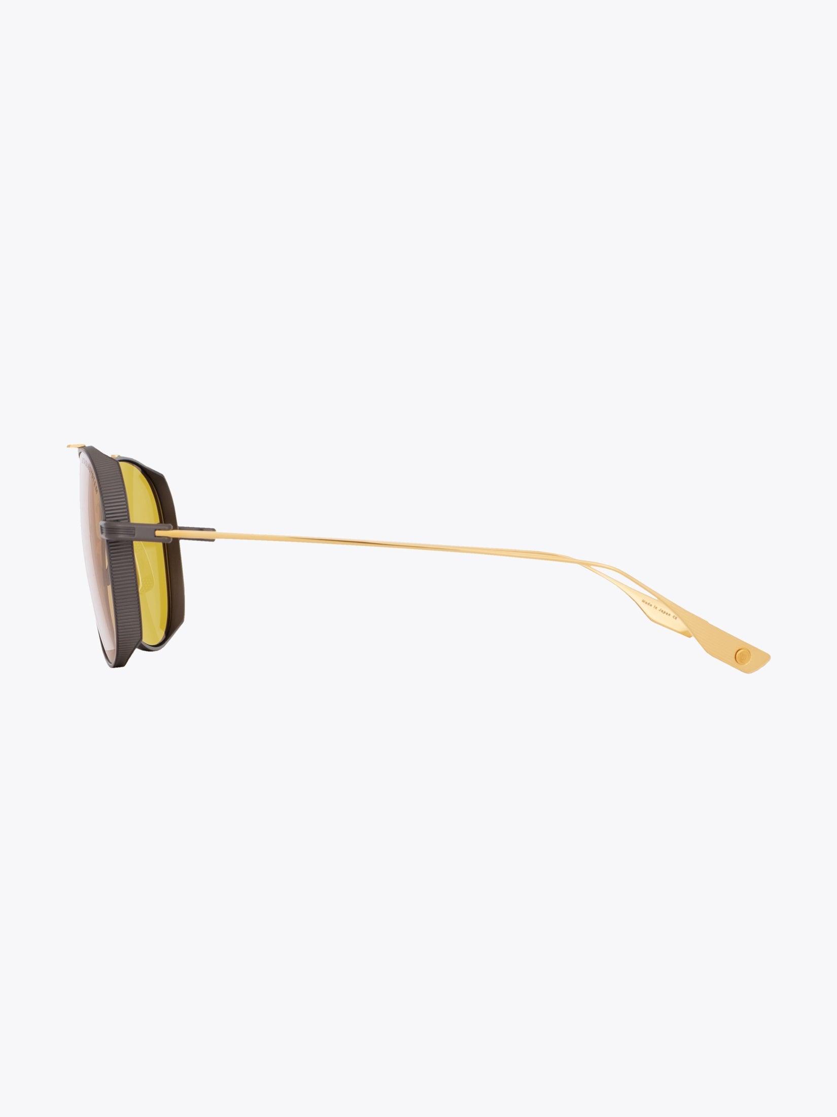 Dita Subsystem Black Iron/Gold Sunglasses (DTS 141) — Side Front View