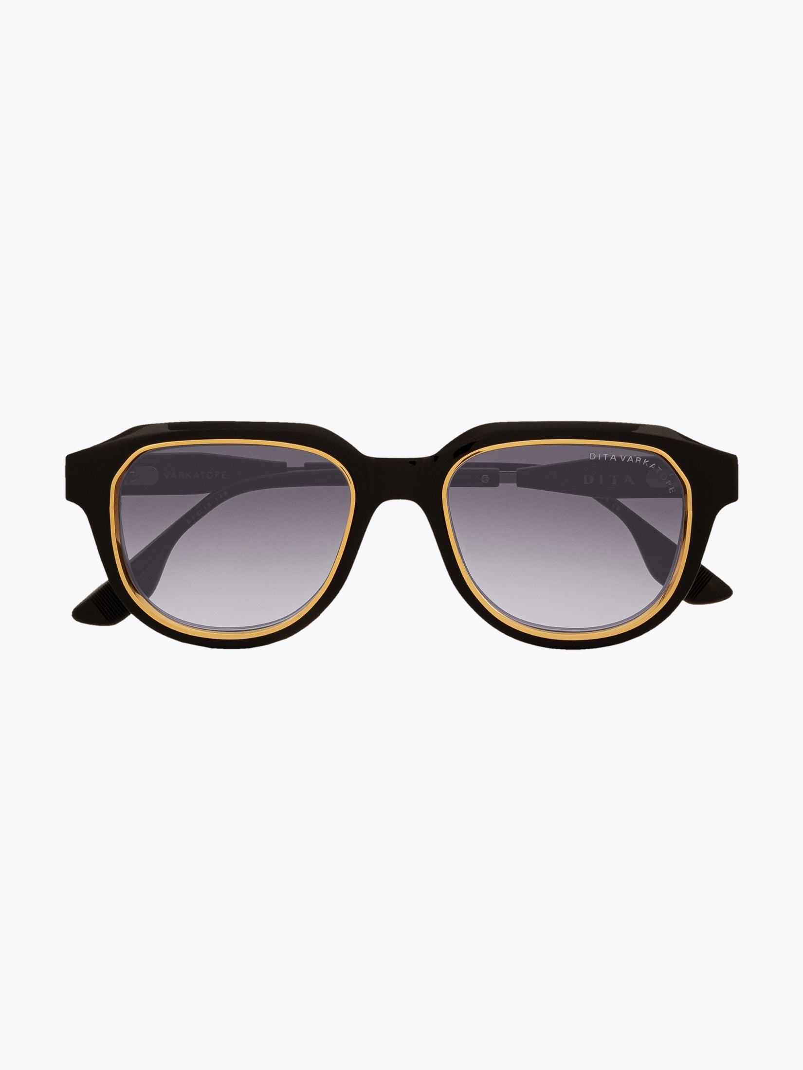 Dita Varkatope Black/Gold Sunglasses (DTS 707) — Front View Without Bifocal Lensses