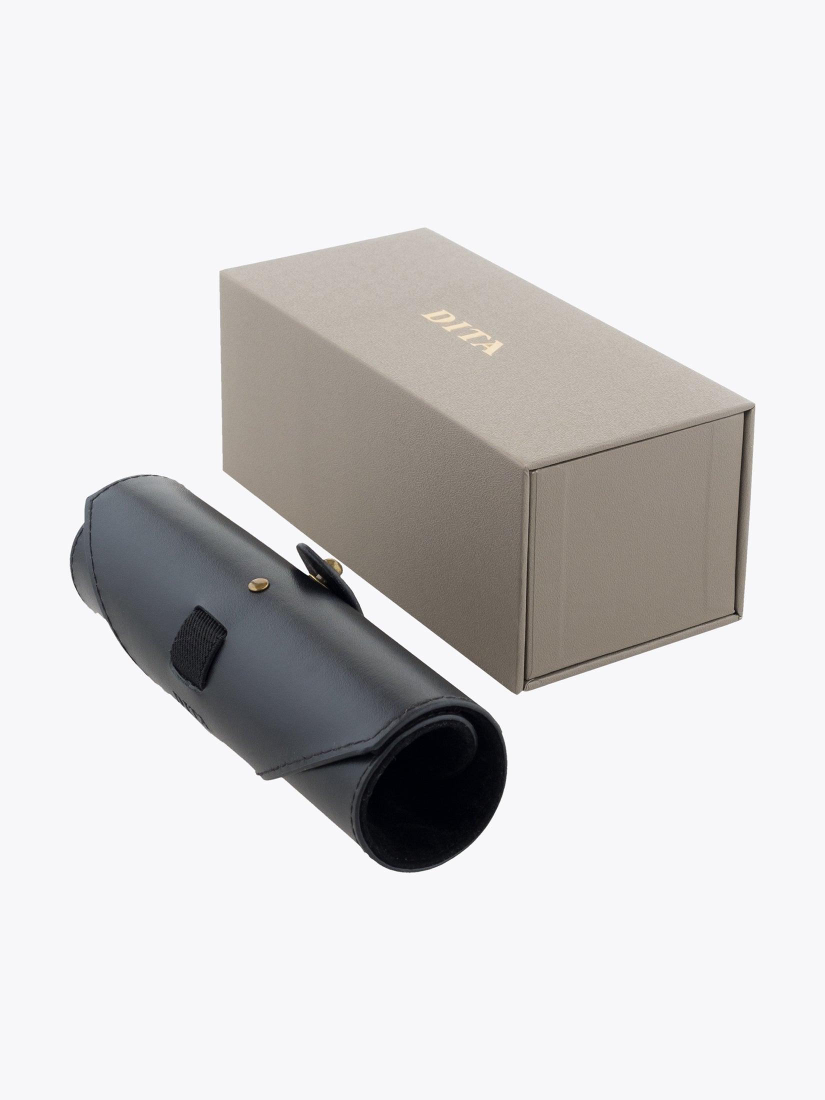 Dita Varkatope Black/Gold Sunglasses (DTS 707) — Packaging Three-quarter View