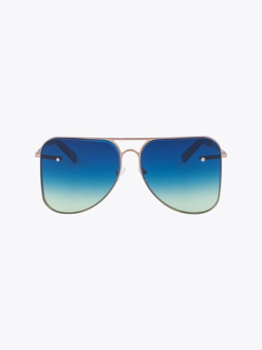 Fakbyfak X Manish Arora Gold/Blue/Blue Sunglasses - APODEP.com