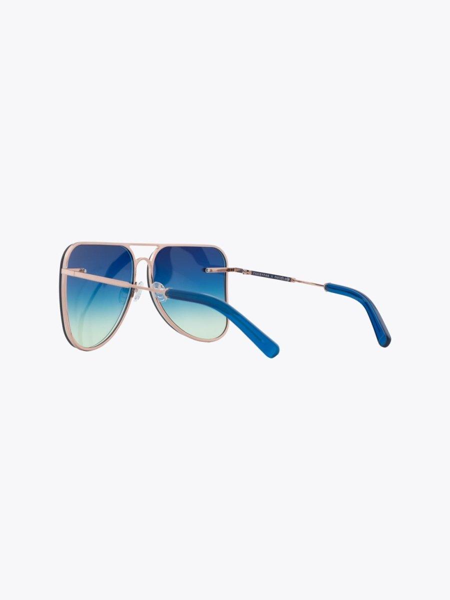 Fakbyfak X Manish Arora Gold/Blue/Blue Sunglasses - APODEP.com