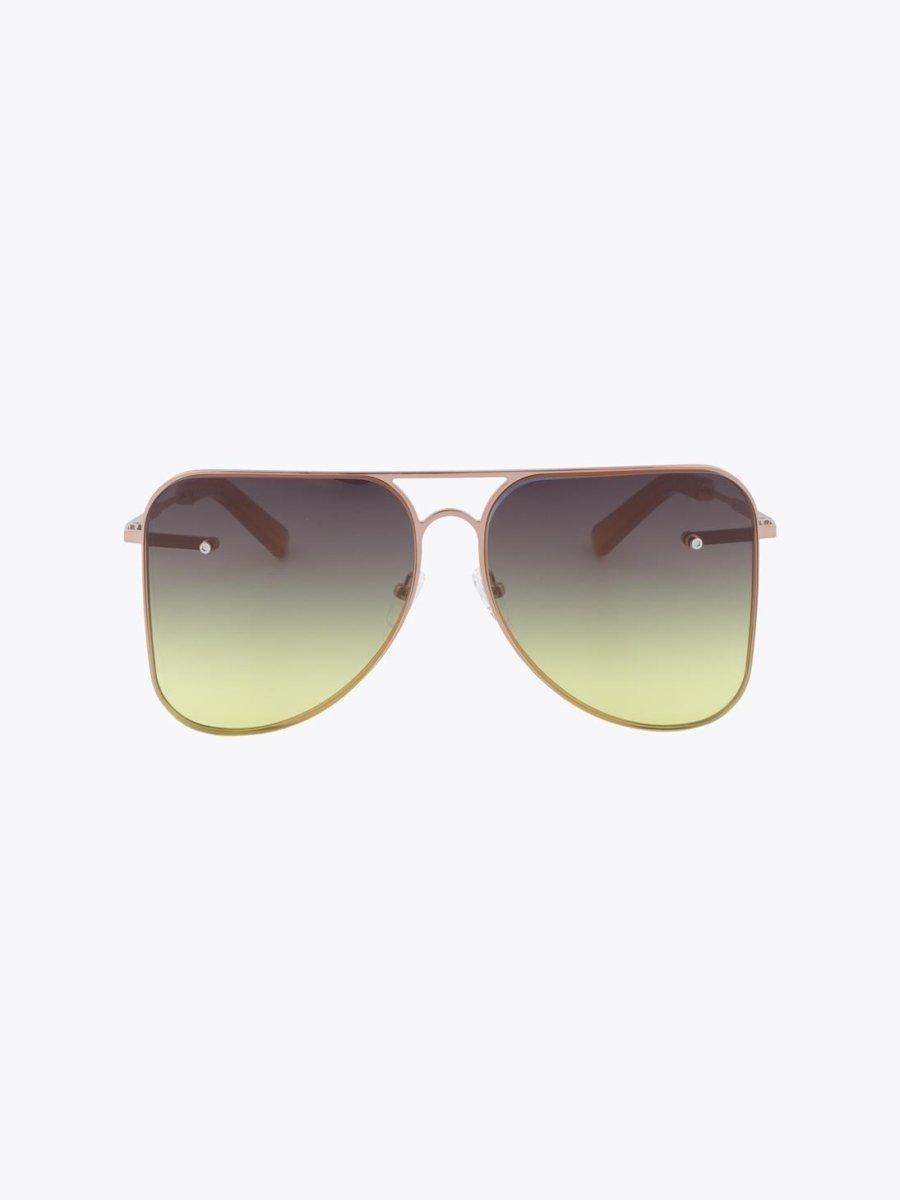 Fakbyfak X Manish Arora Gold/Blue/Brown Sunglasses - APODEP.com