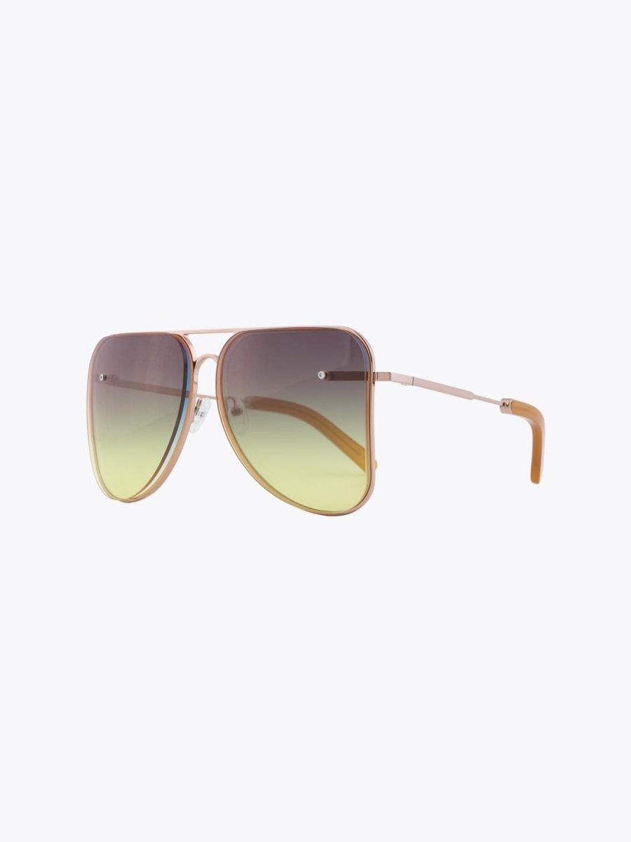 Fakbyfak X Manish Arora Gold/Blue/Brown Sunglasses - APODEP.com