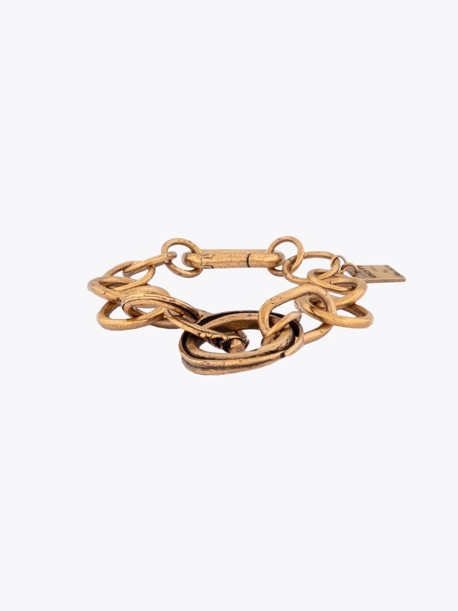 Goti BR2034 Gold-Plated Silver Chain Bracelet Front View