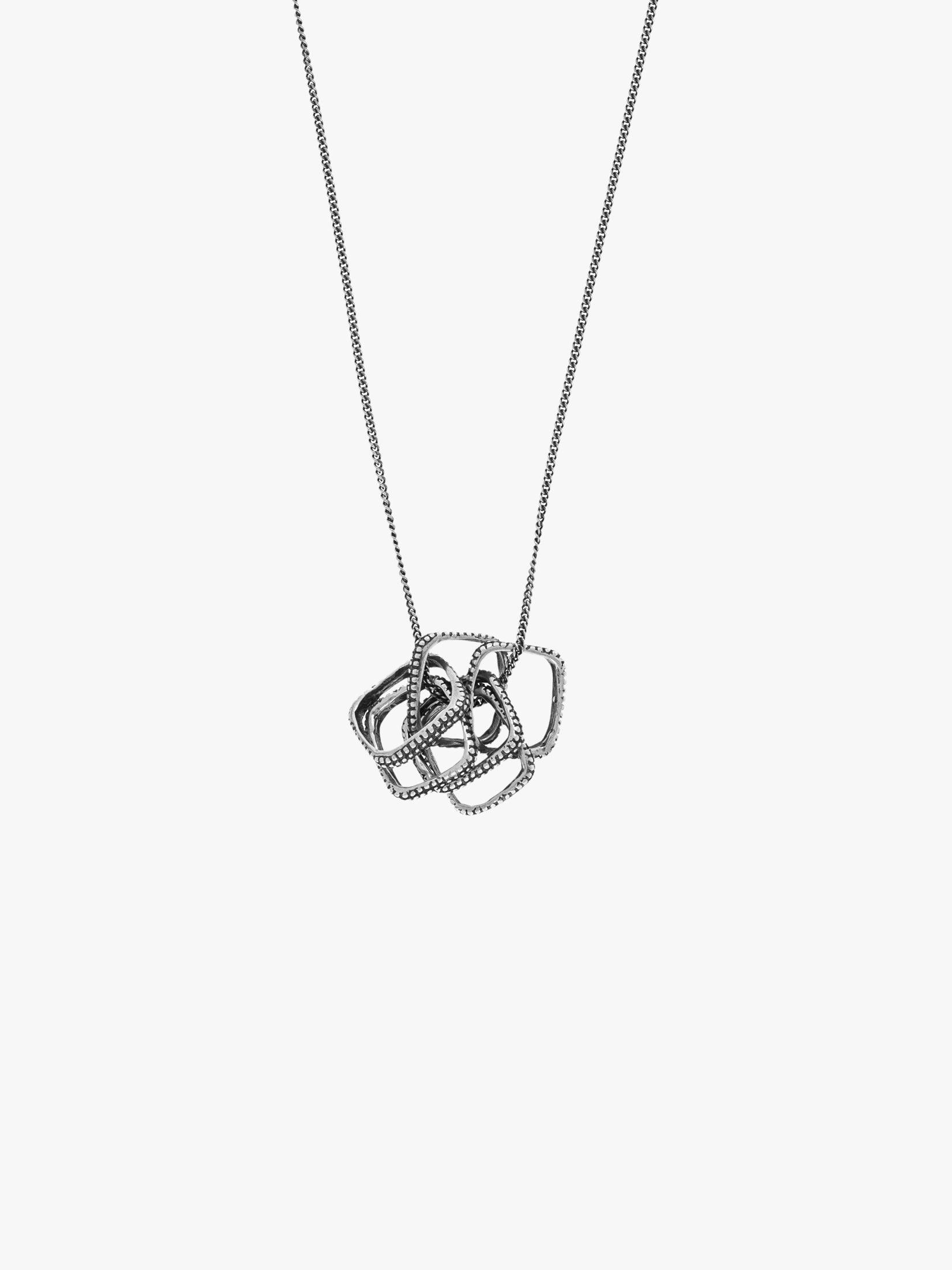 GOTI CN914 Oxidised Silver Necklace - APODEP.com