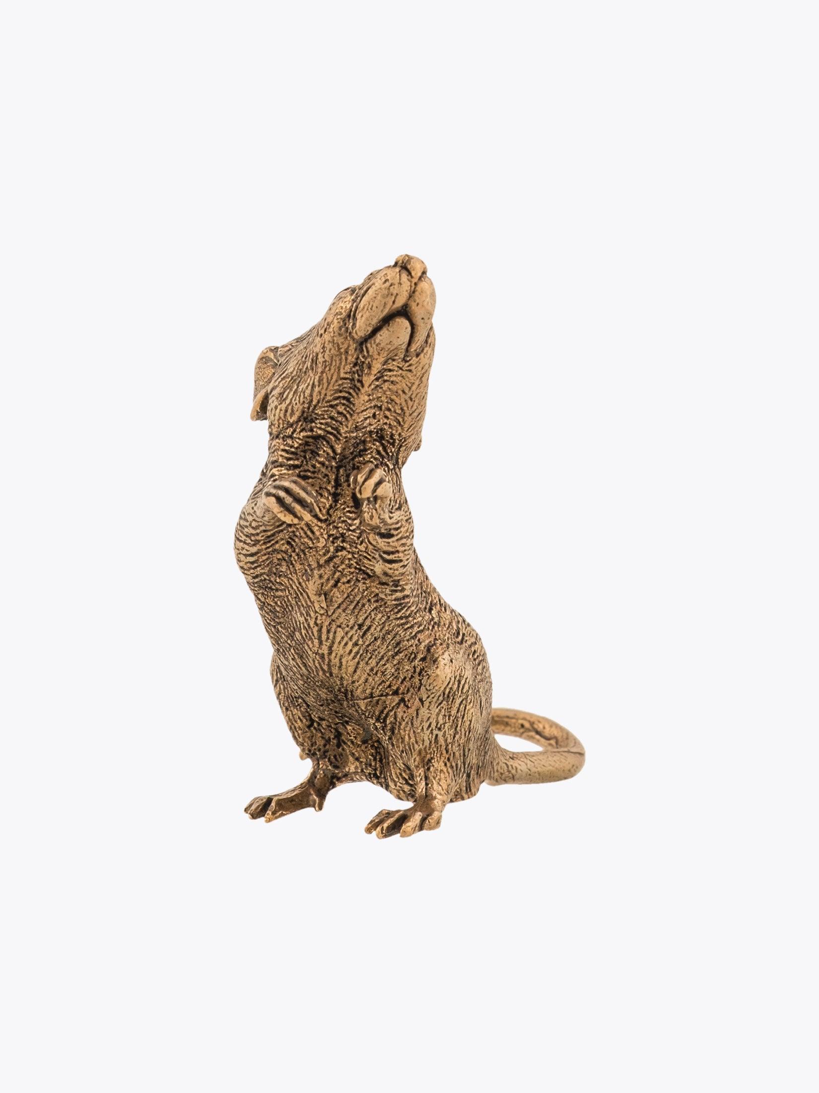 GOTI Lucky Mouse Brass Paperweight - APODEP.com