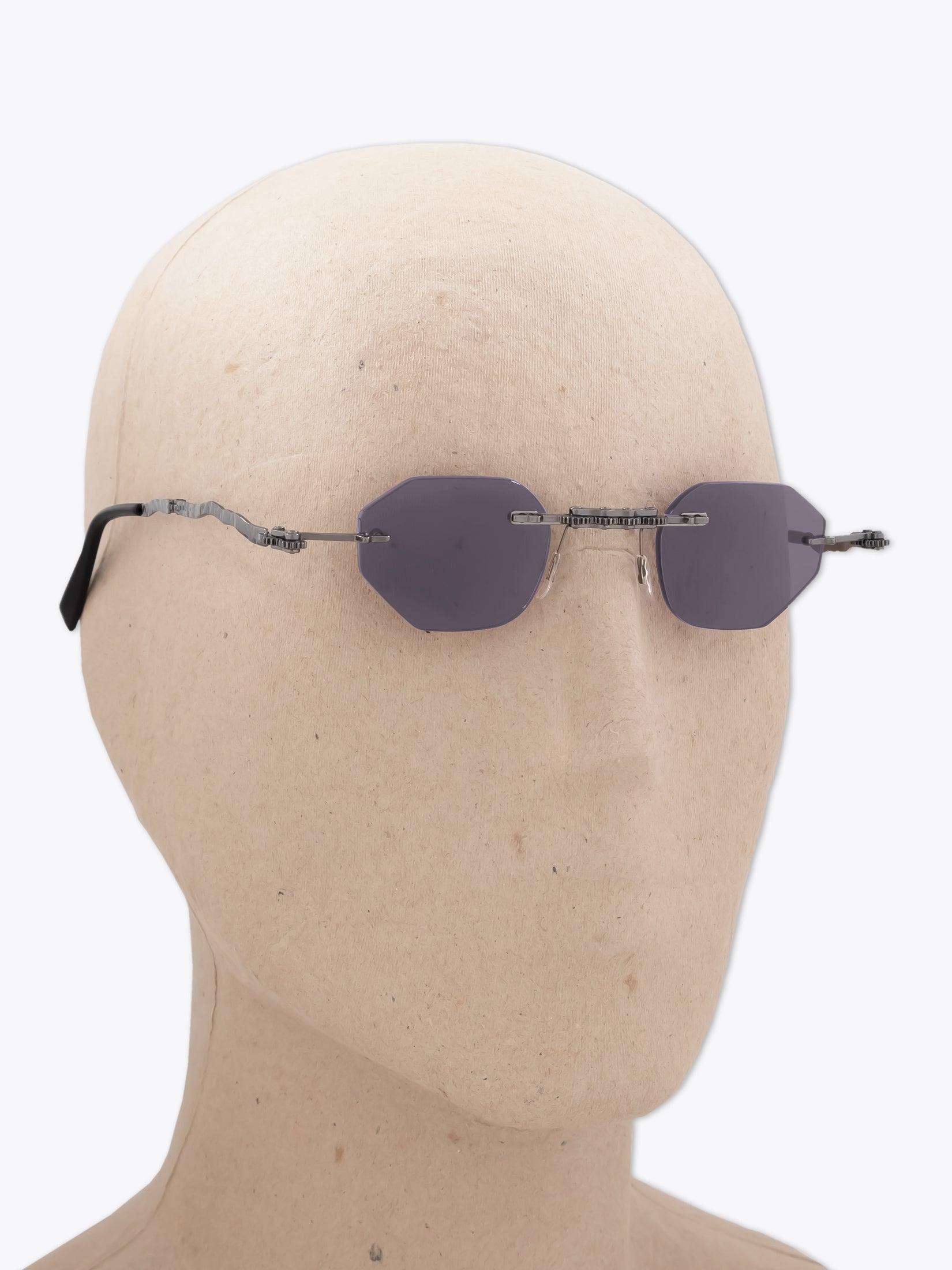 KUBORAUM Mask H45 — Sunglasses — Black Palladium worn on mannequin right view