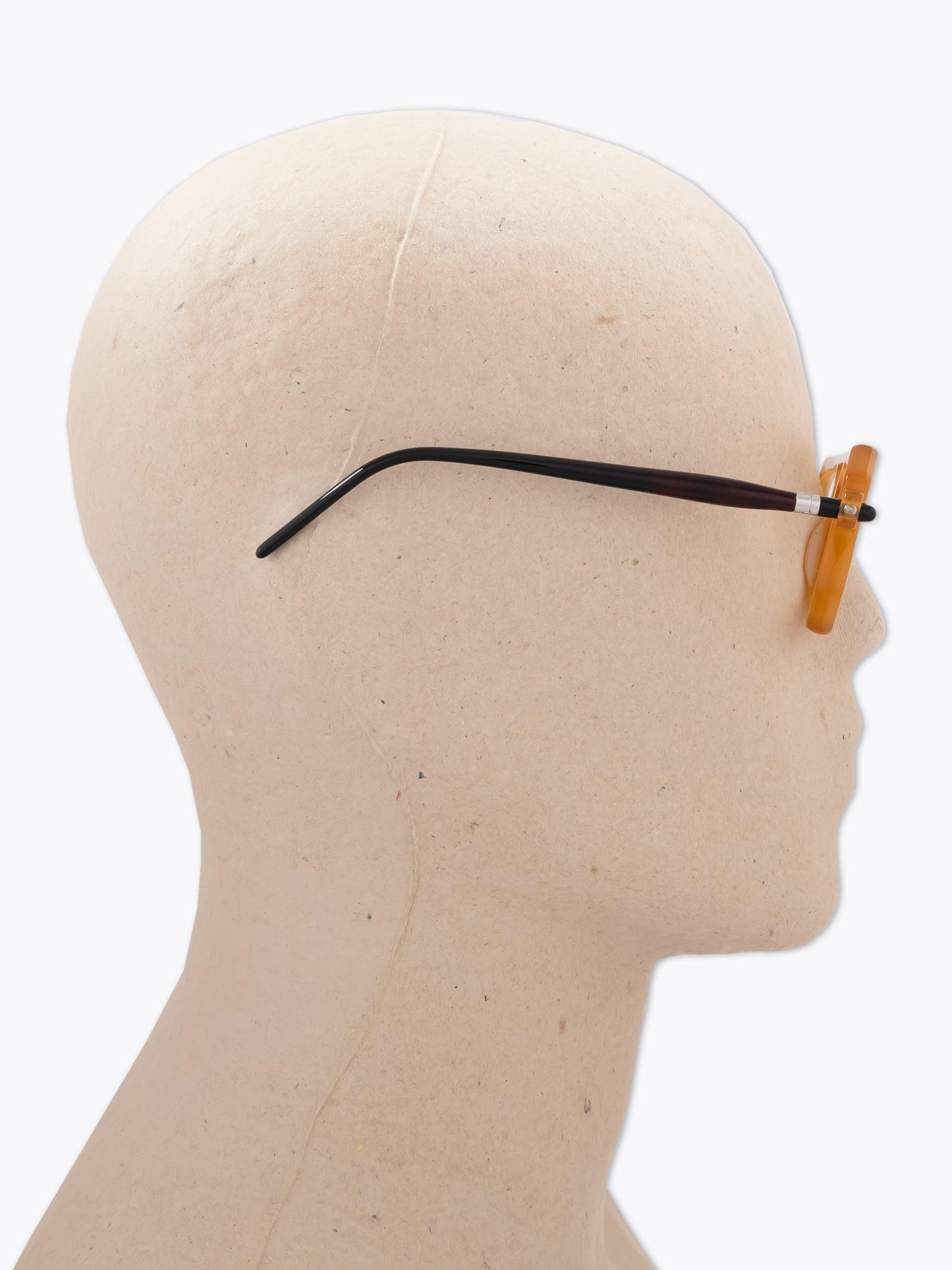 KUBORAUM Mask P8 — Eyeglasses — Caramel worn on mannequin side view