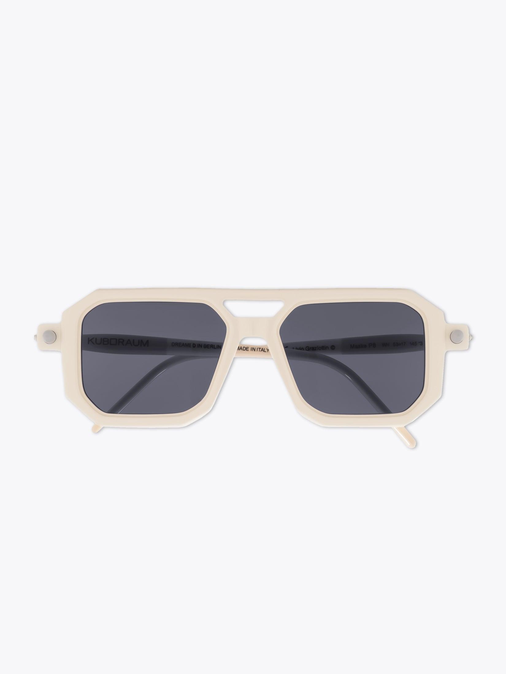 KUBORAUM Mask P8 — Sunglasses — White front view