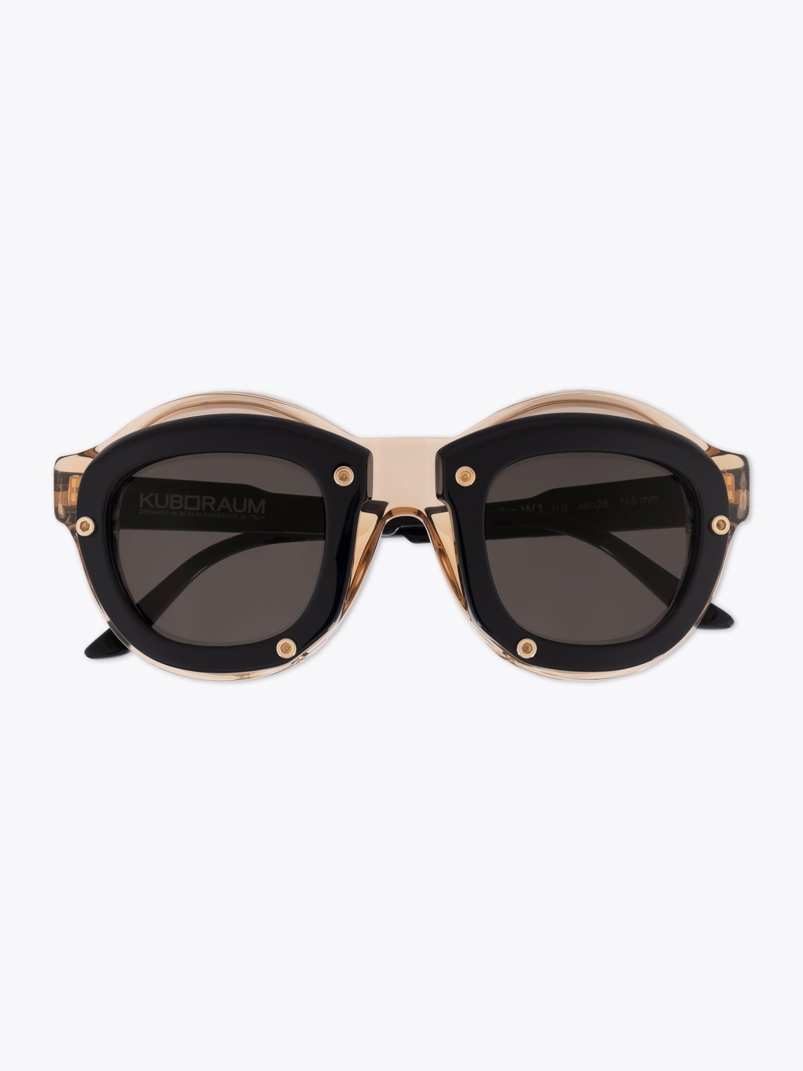 KUBORAUM Mask W1 — Sunglasses — Honey / Black front view