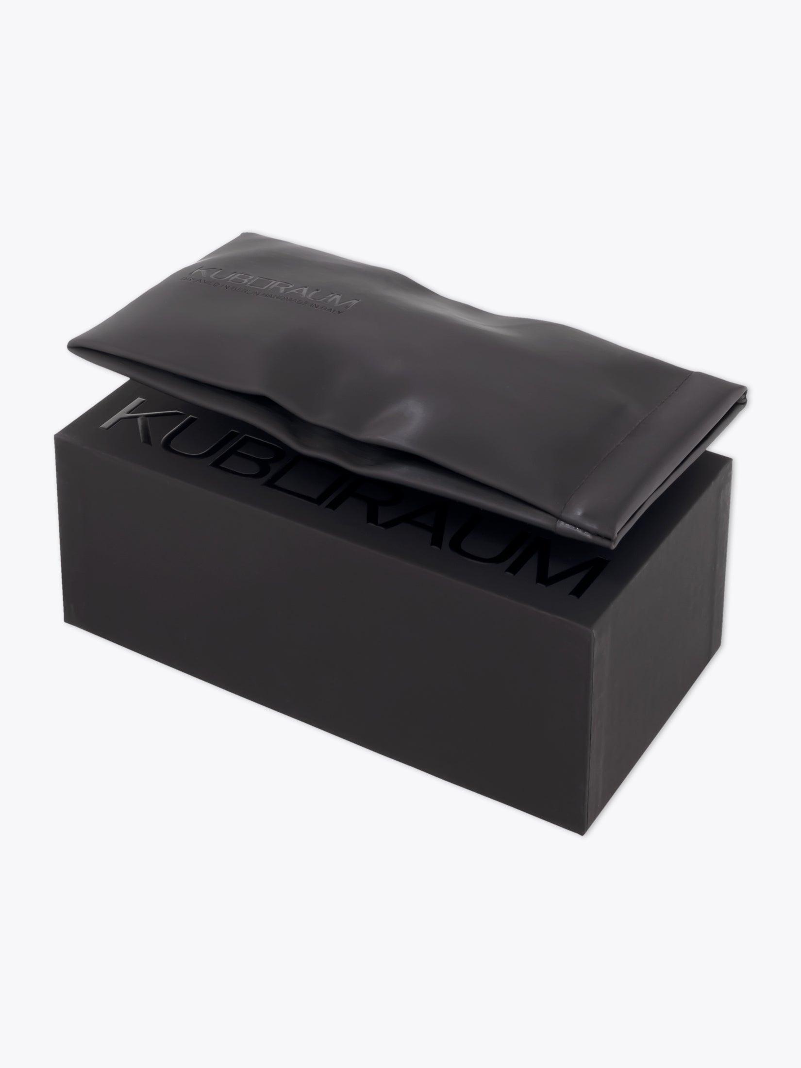 KUBORAUM Mask X11 — Sunglasses — Black box and case front view