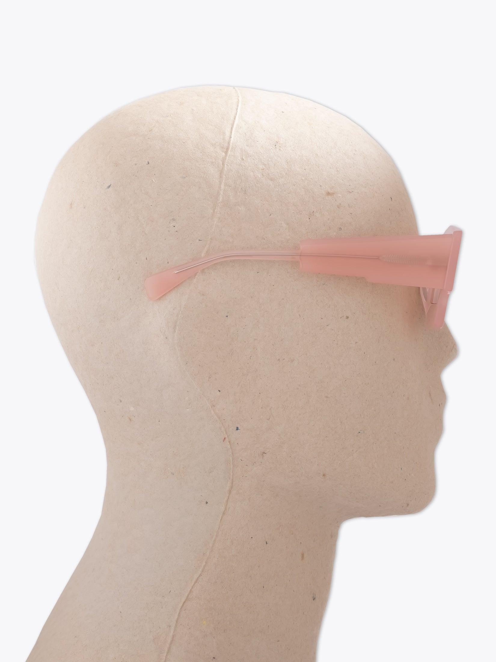 KUBORAUM Mask X12 — Sunglasses — Pink worn on mannequin side view