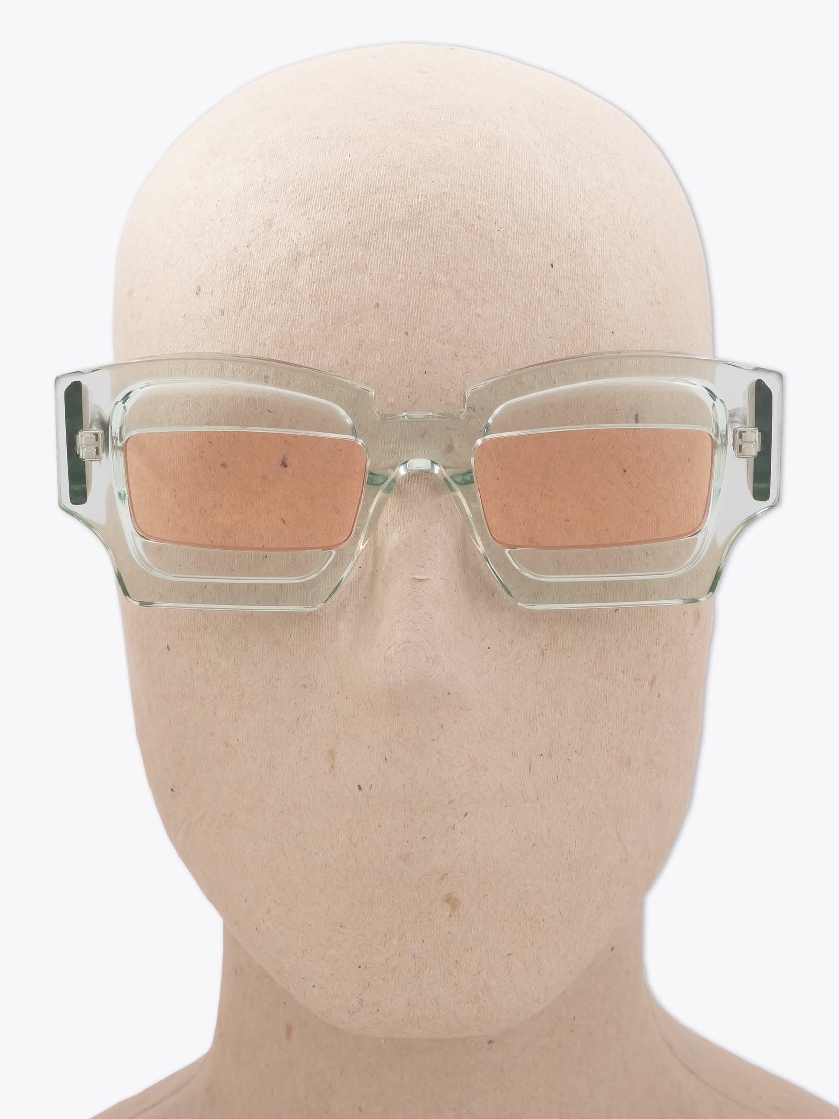 KUBORAUM Mask X6 — Sunglasses — Crystal Mint worn on mannequin front viw