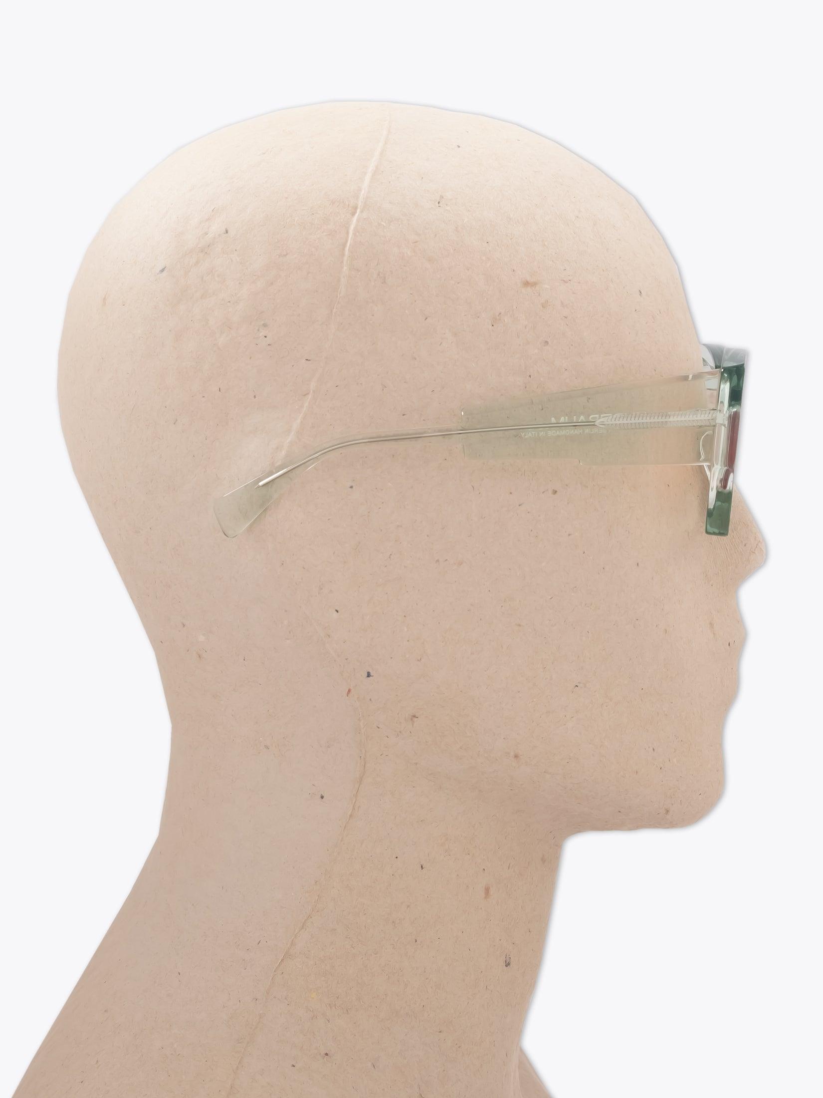 KUBORAUM Mask X6 — Sunglasses — Crystal Mint worn on mannequin side view