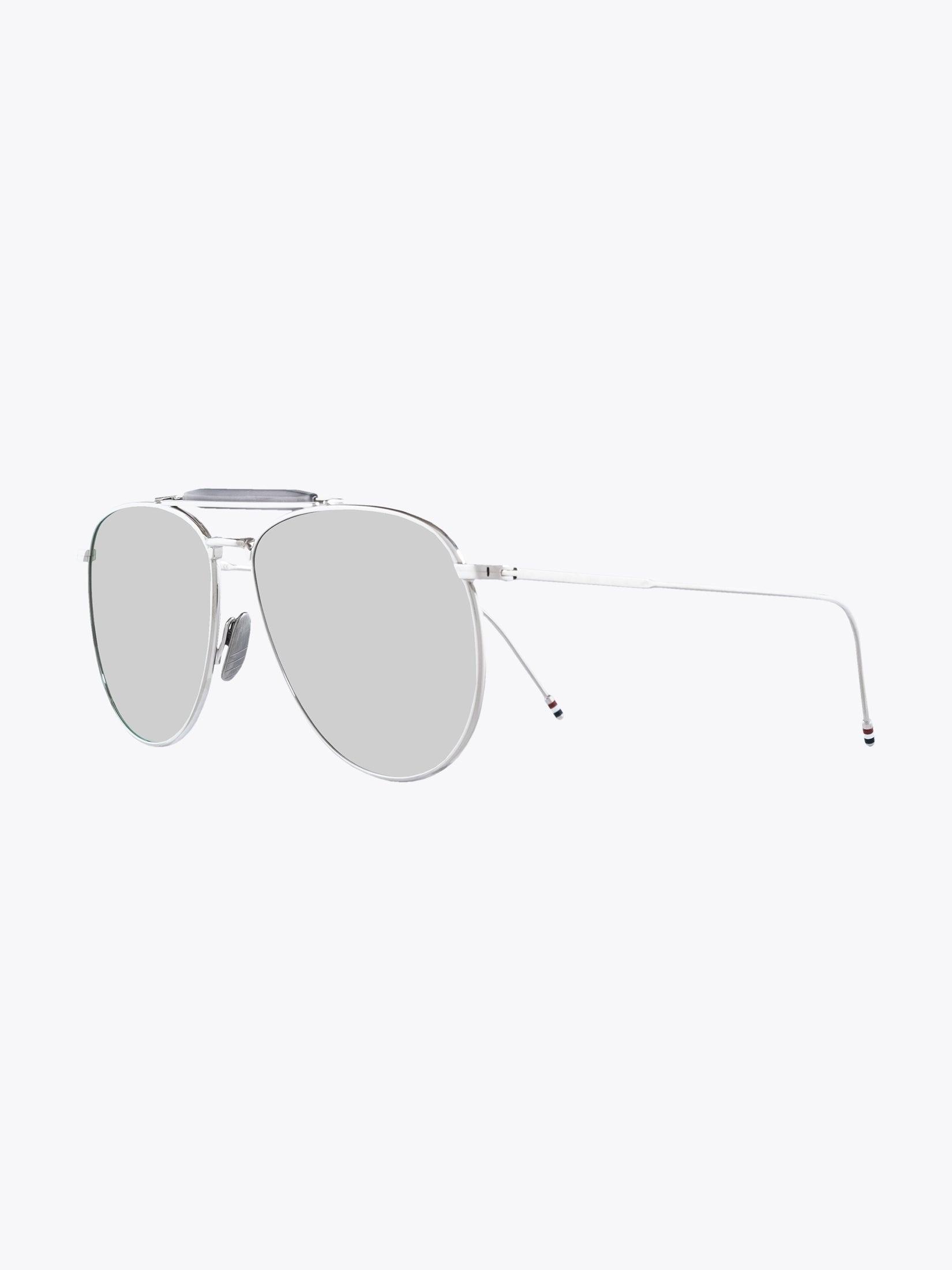 THOM BROWNE EYEWEAR TB-015 Silver Sunglasses - APODEP.com