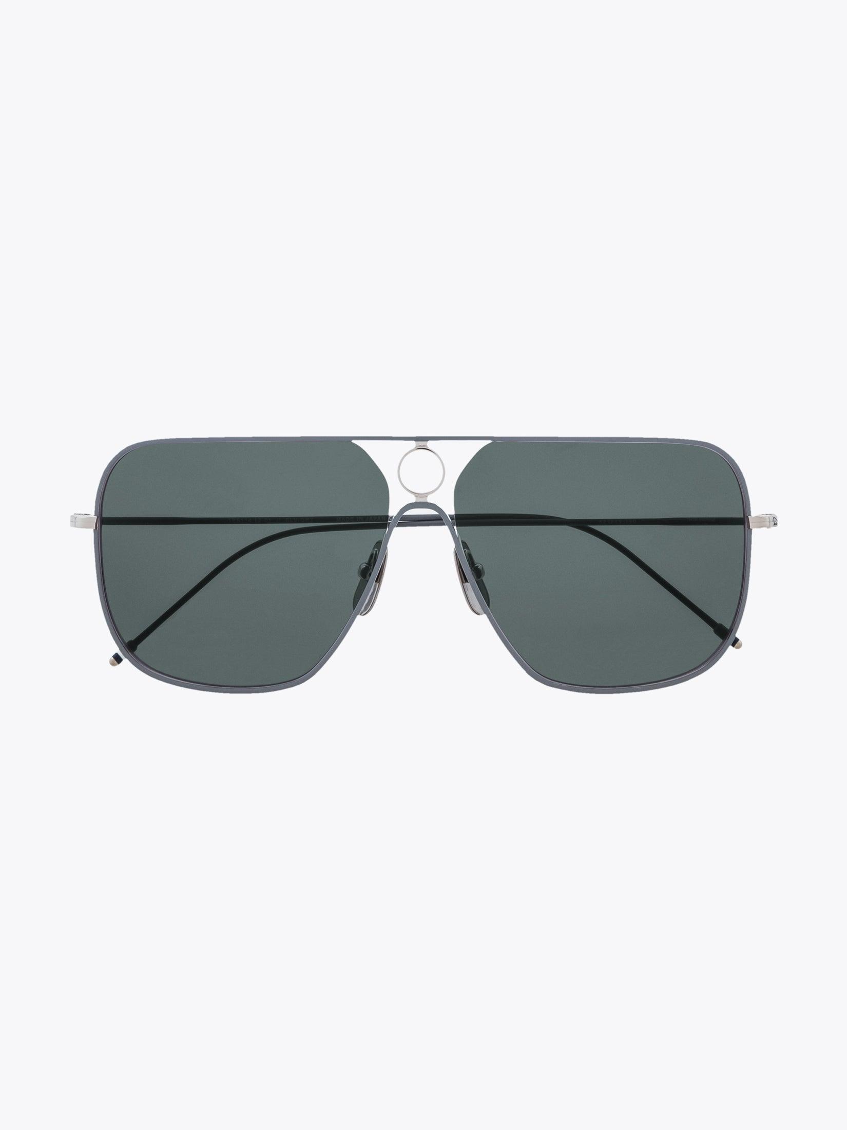 THOM BROWNE EYEWEAR TB-114 Silver Sunglasses - APODEP.com