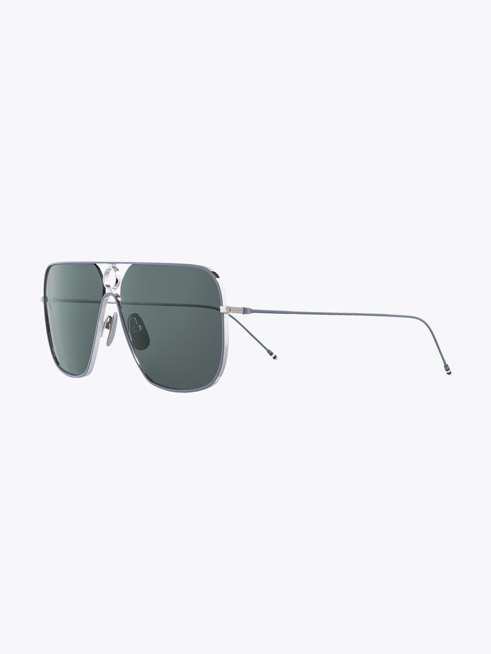 THOM BROWNE EYEWEAR TB-114 Silver Sunglasses - APODEP.com