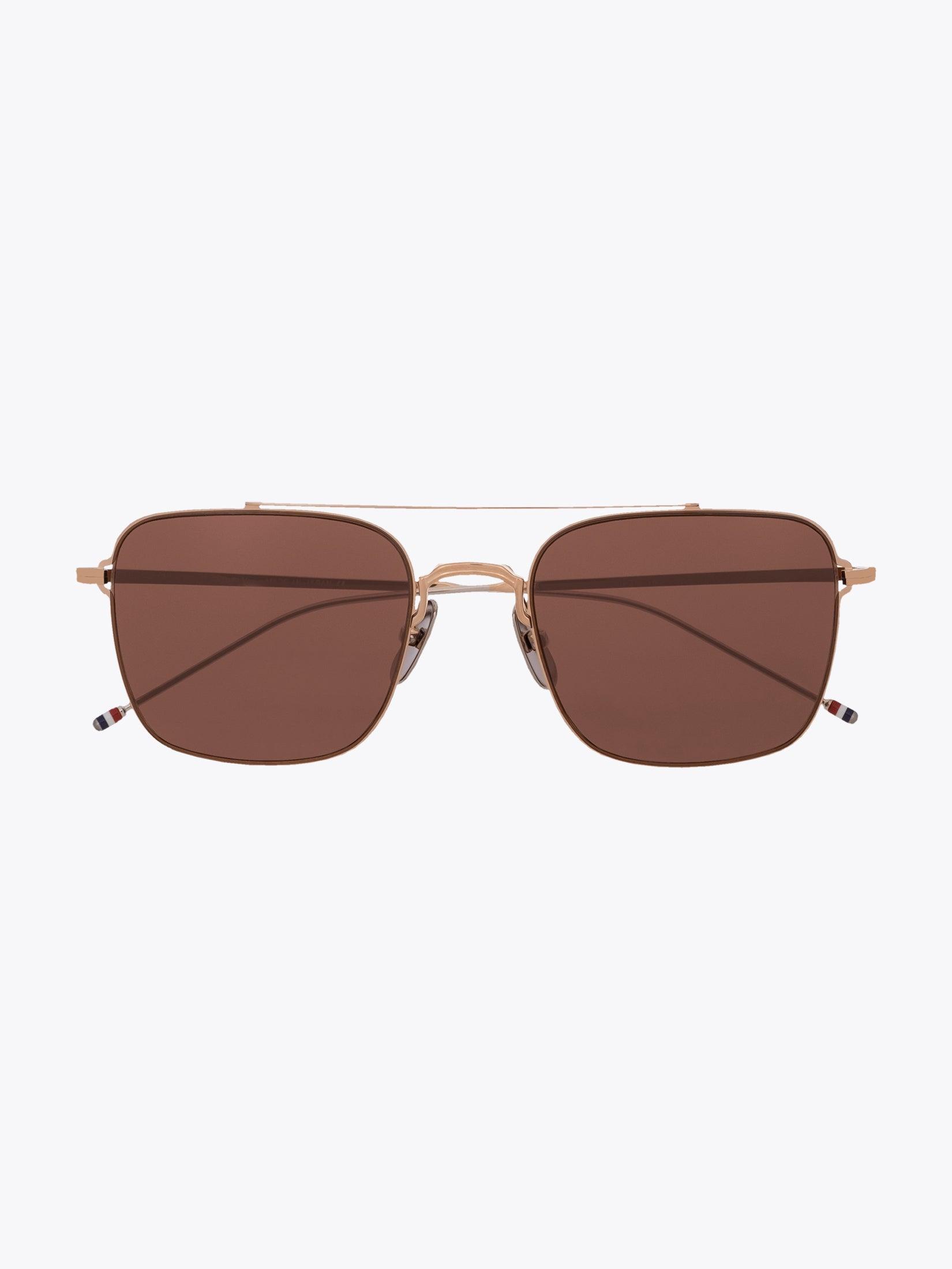 THOM BROWNE EYEWEAR TB-120 Gold/Silver Sunglasses - APODEP.com